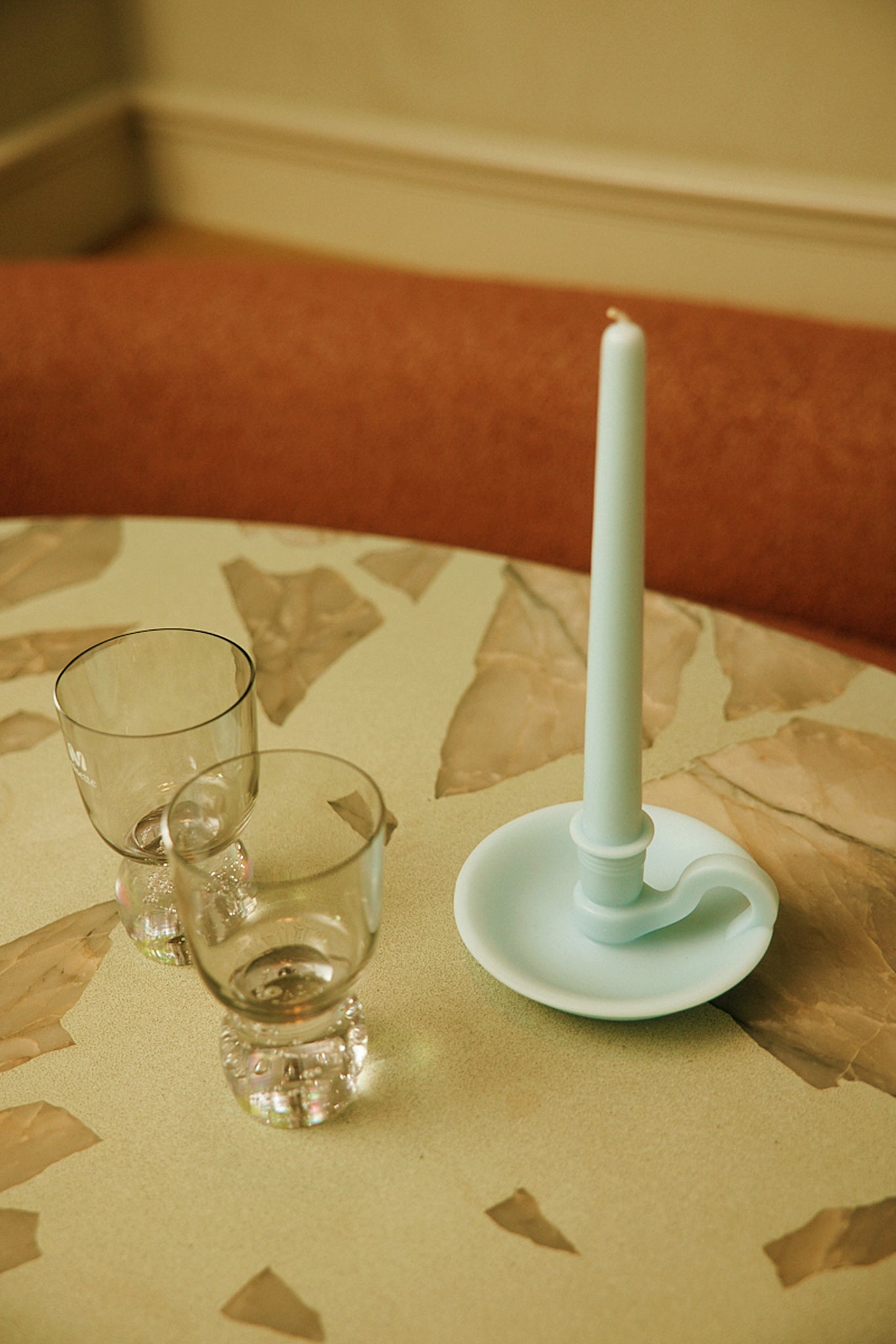 Blue Molded Soy Wax Candle-Get Girly