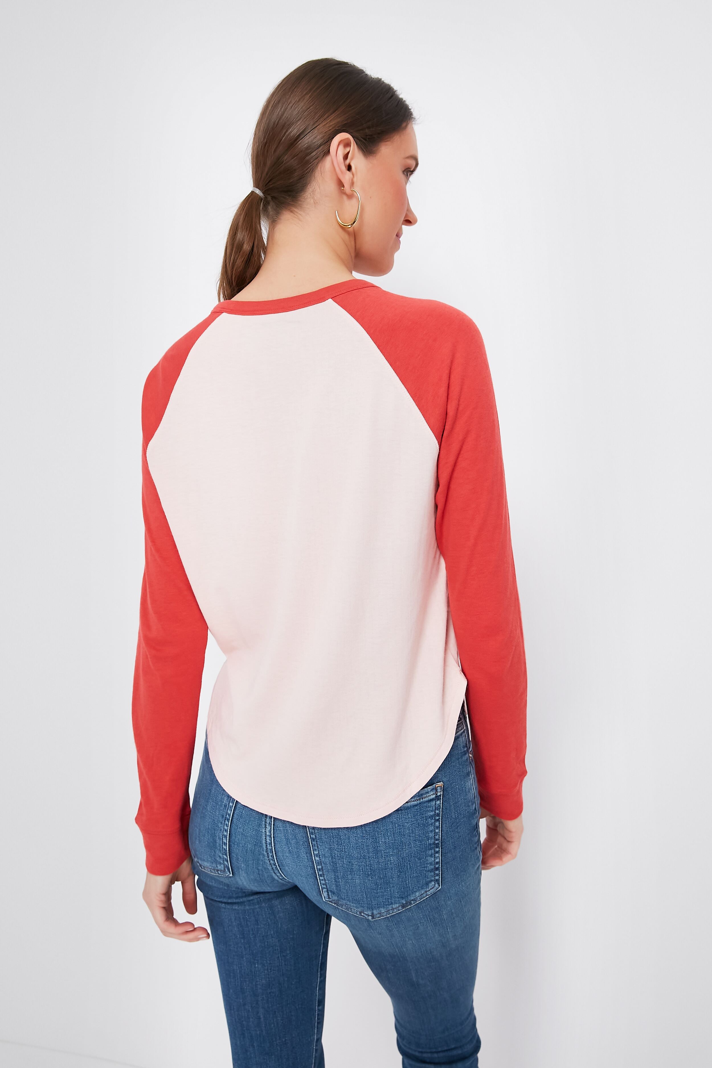 Baked Apple Cloud Long Sleeve Baseball Tee-Get Girly