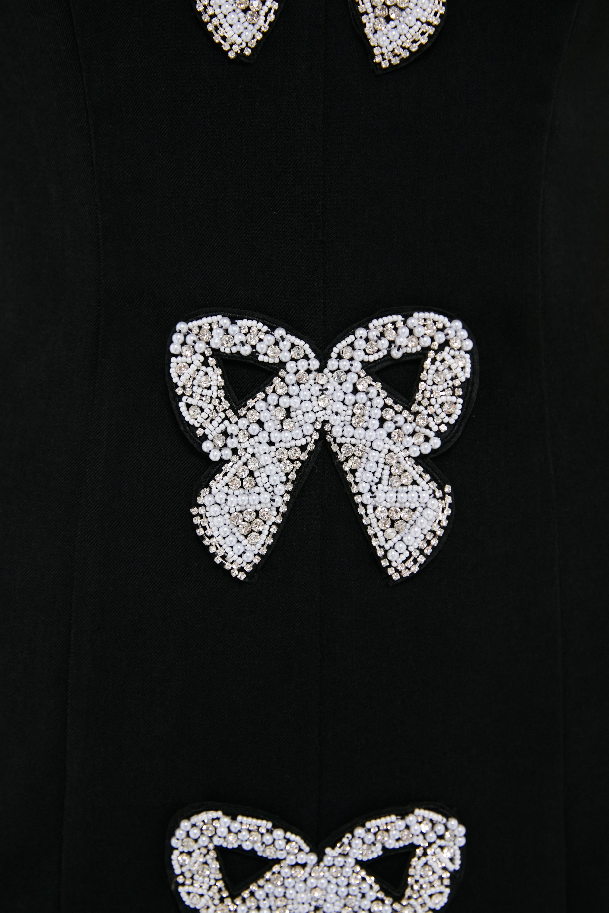 Beaded Bows Bernadette Mini Dress-Get Girly