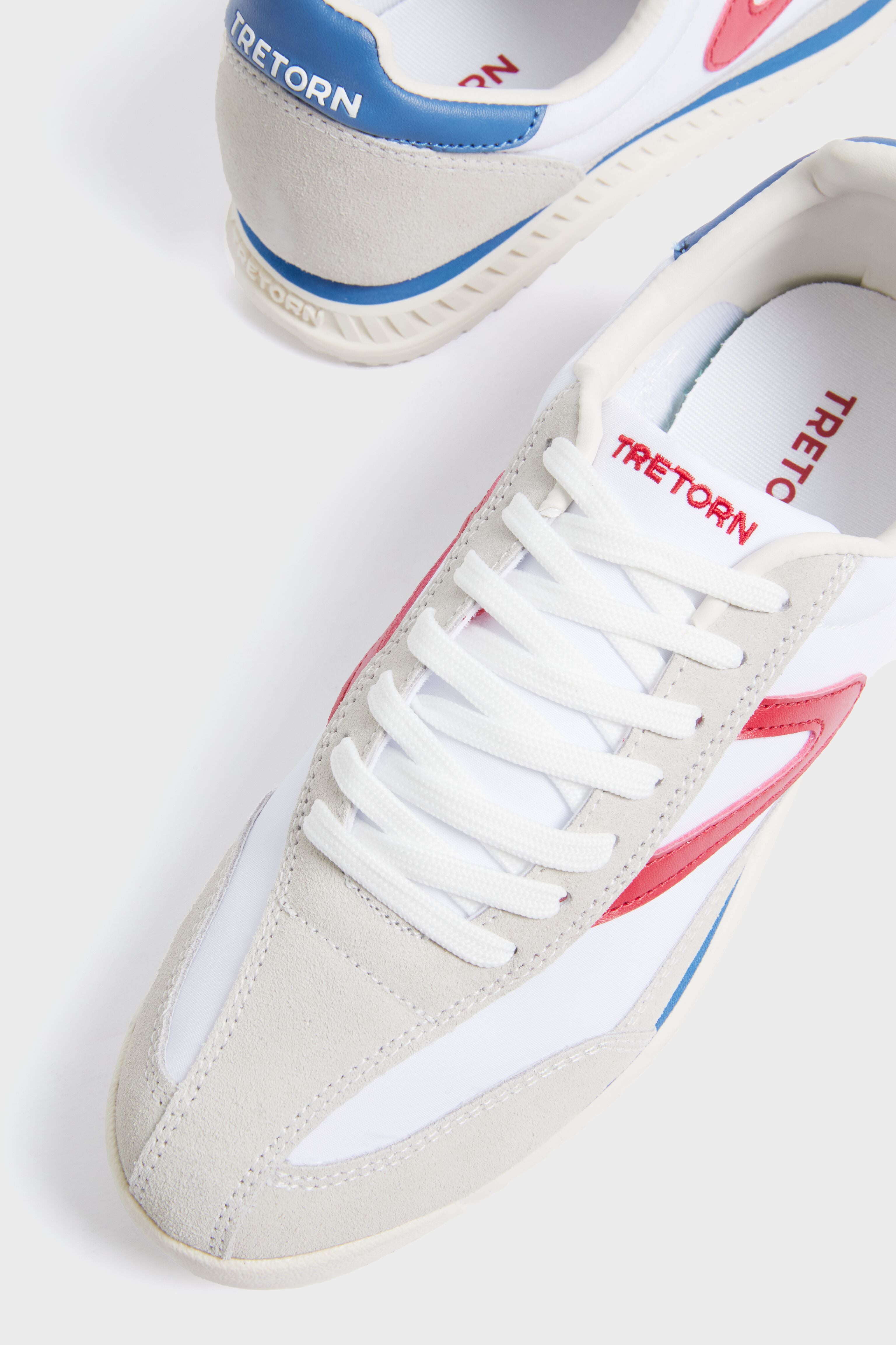 Women's Red and Navy Rawlins Sneakers-Get Girly