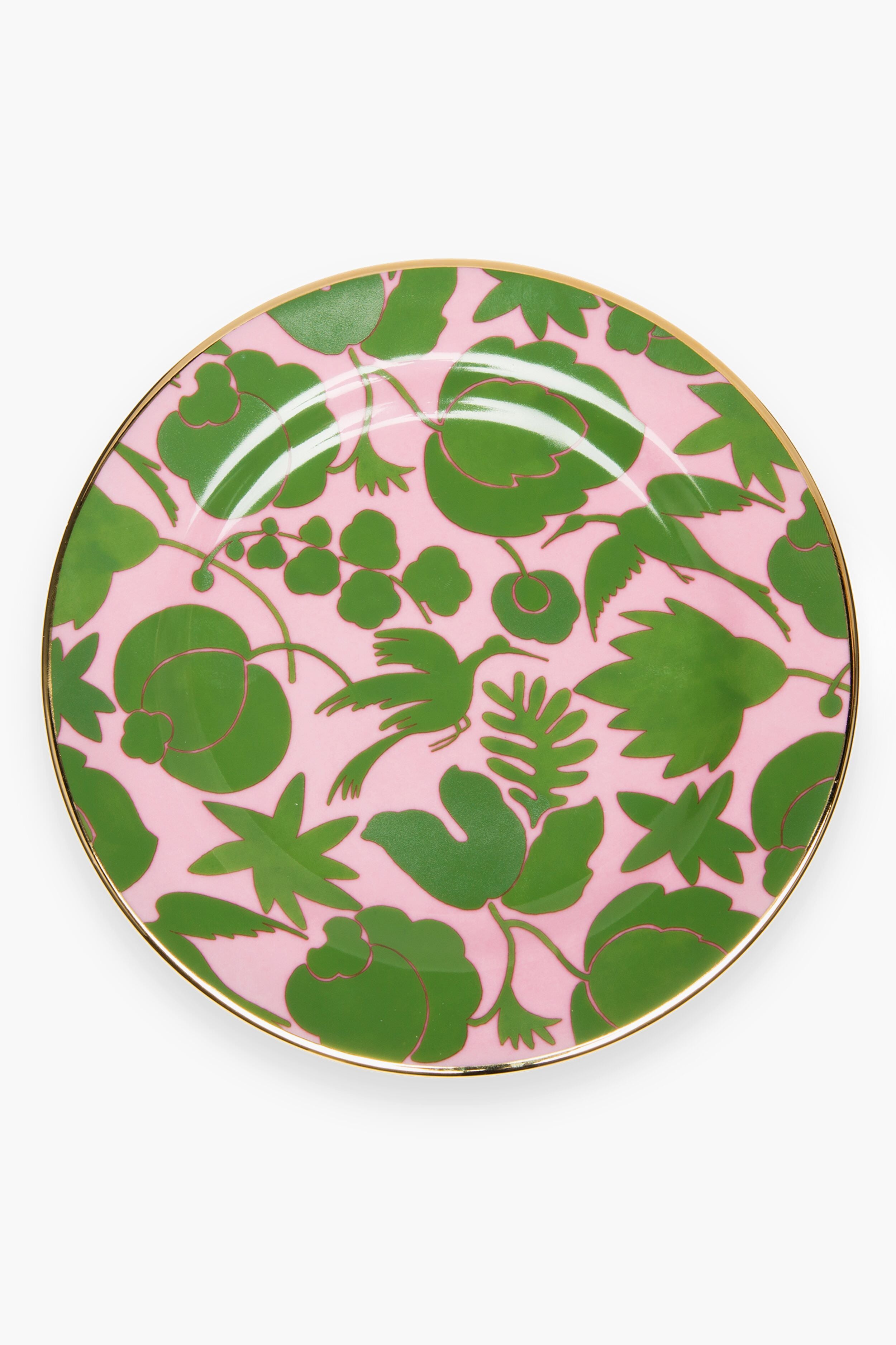 Wildbird Rosa and Verde Dessert Plates Set of 2-Get Girly