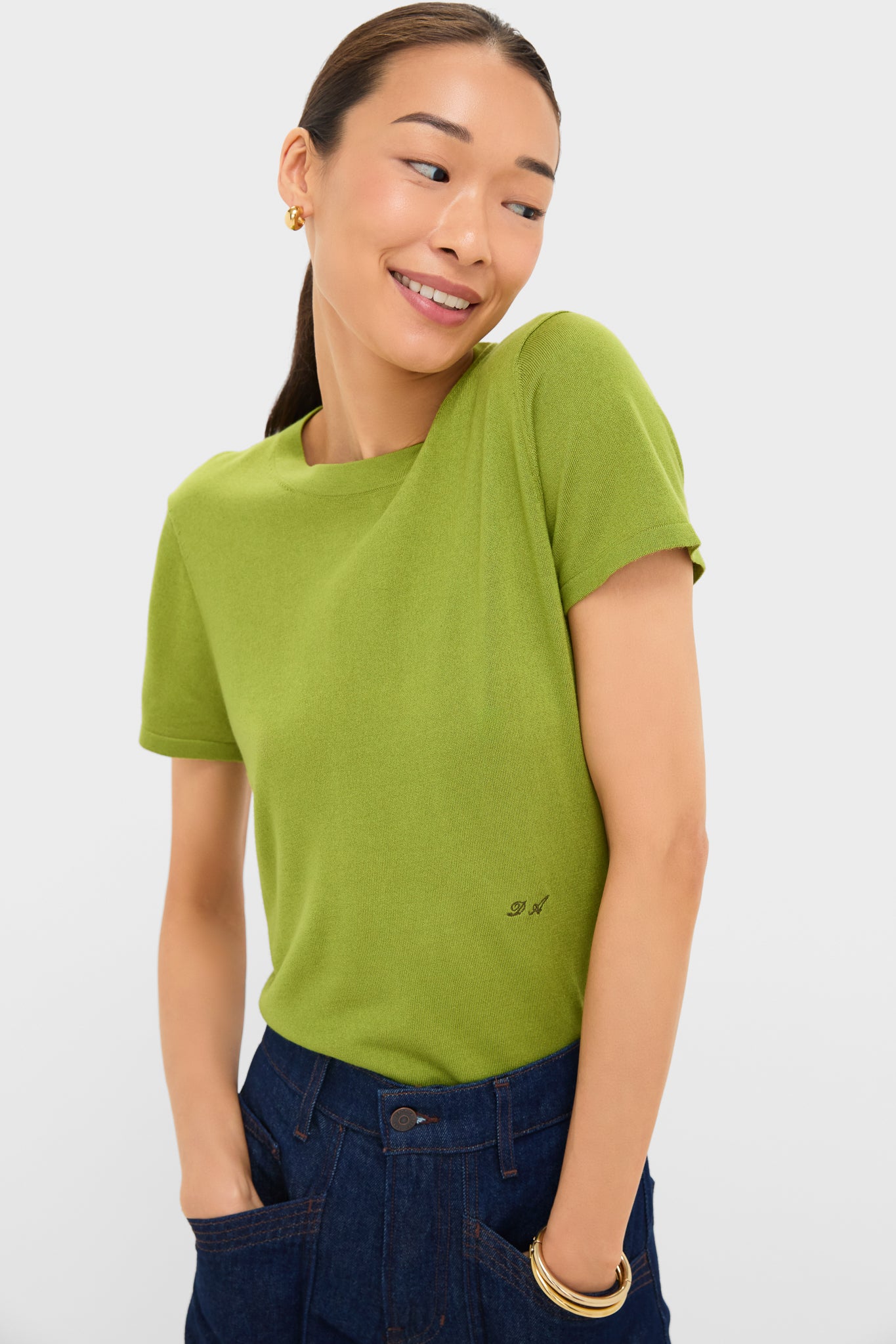 Woodbine Cashmere Silk Katie Tee-Get Girly