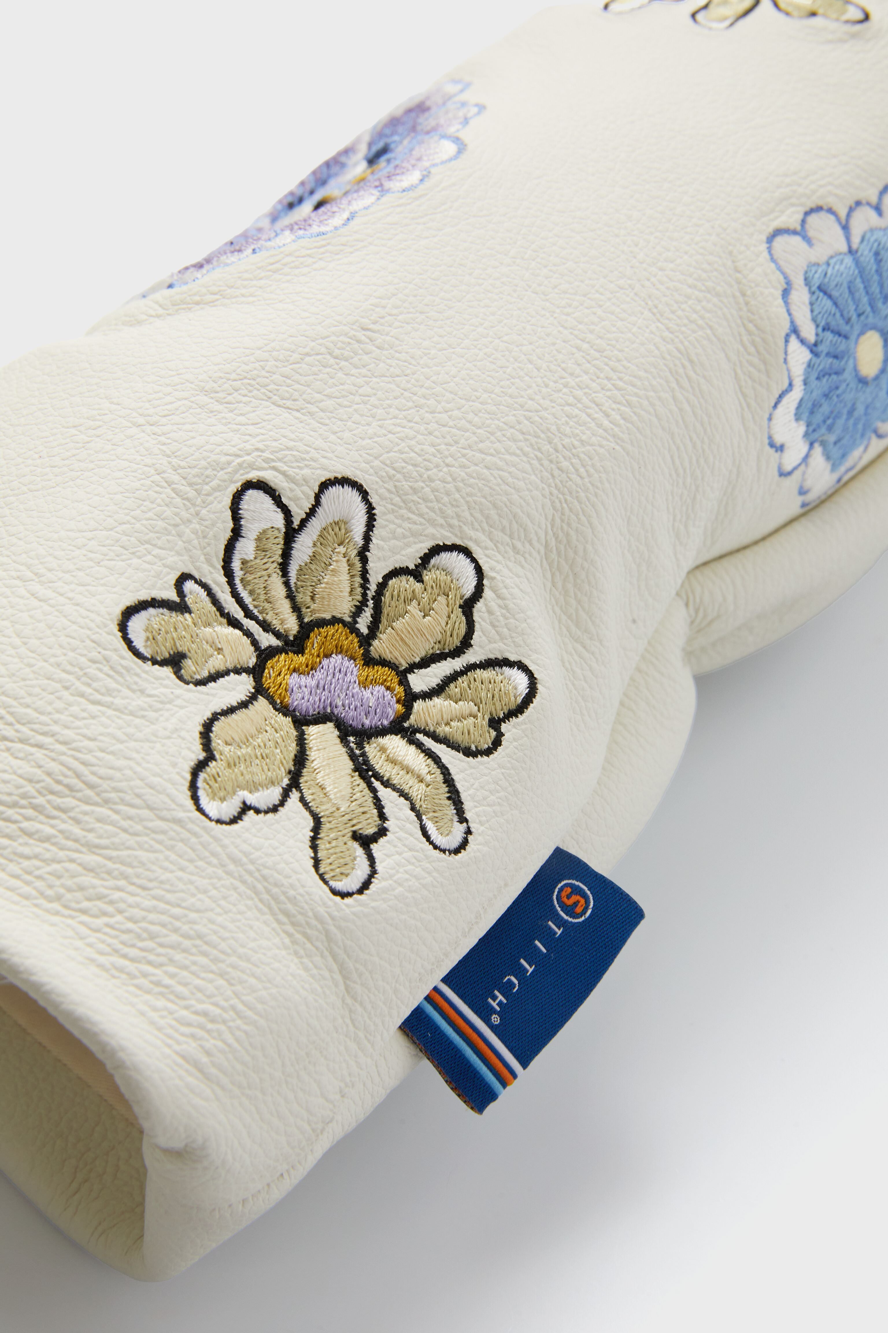White Wildflower Leather Head Cover-Get Girly