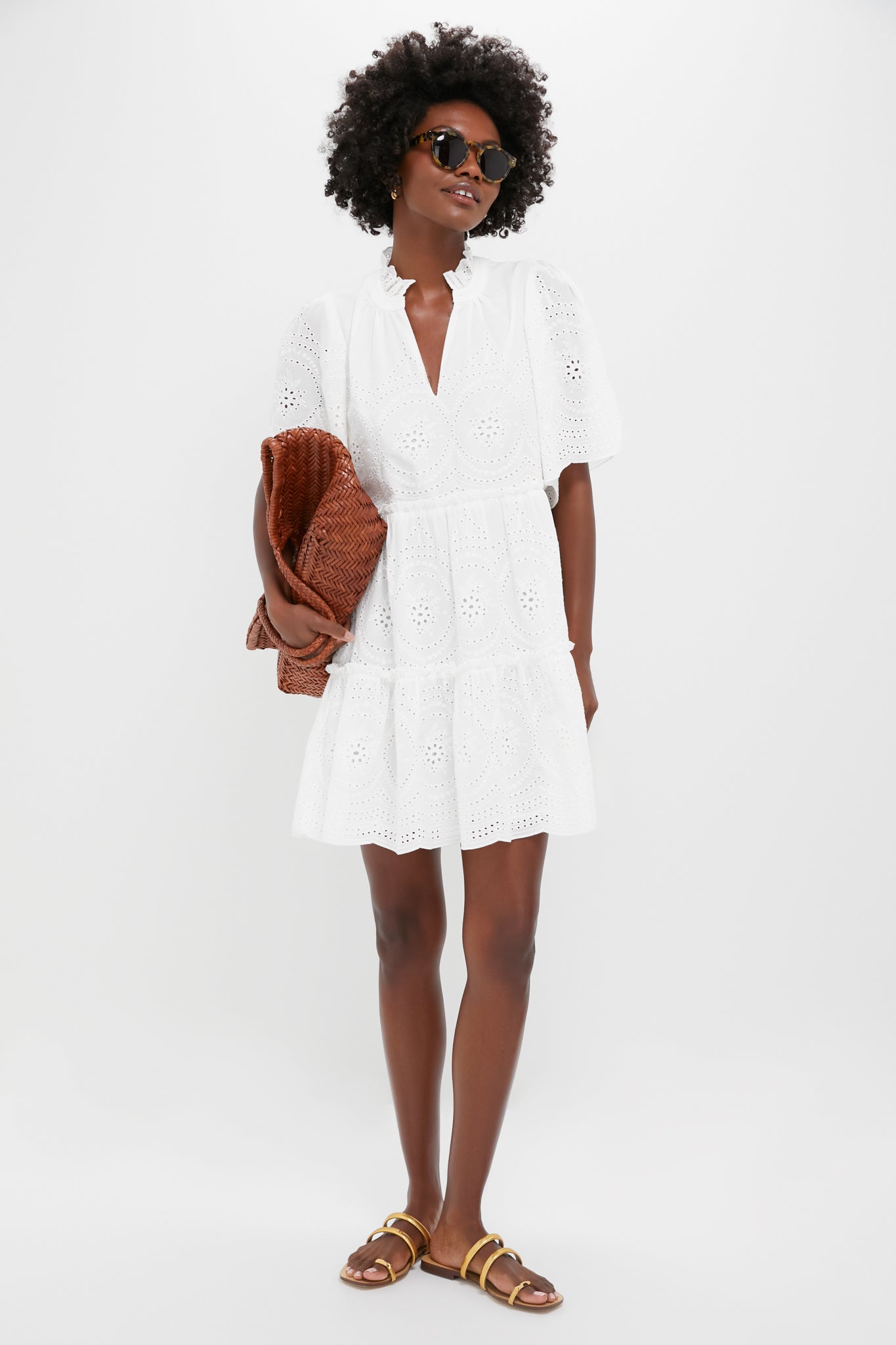 White Eyelet Crawford Dress-Get Girly