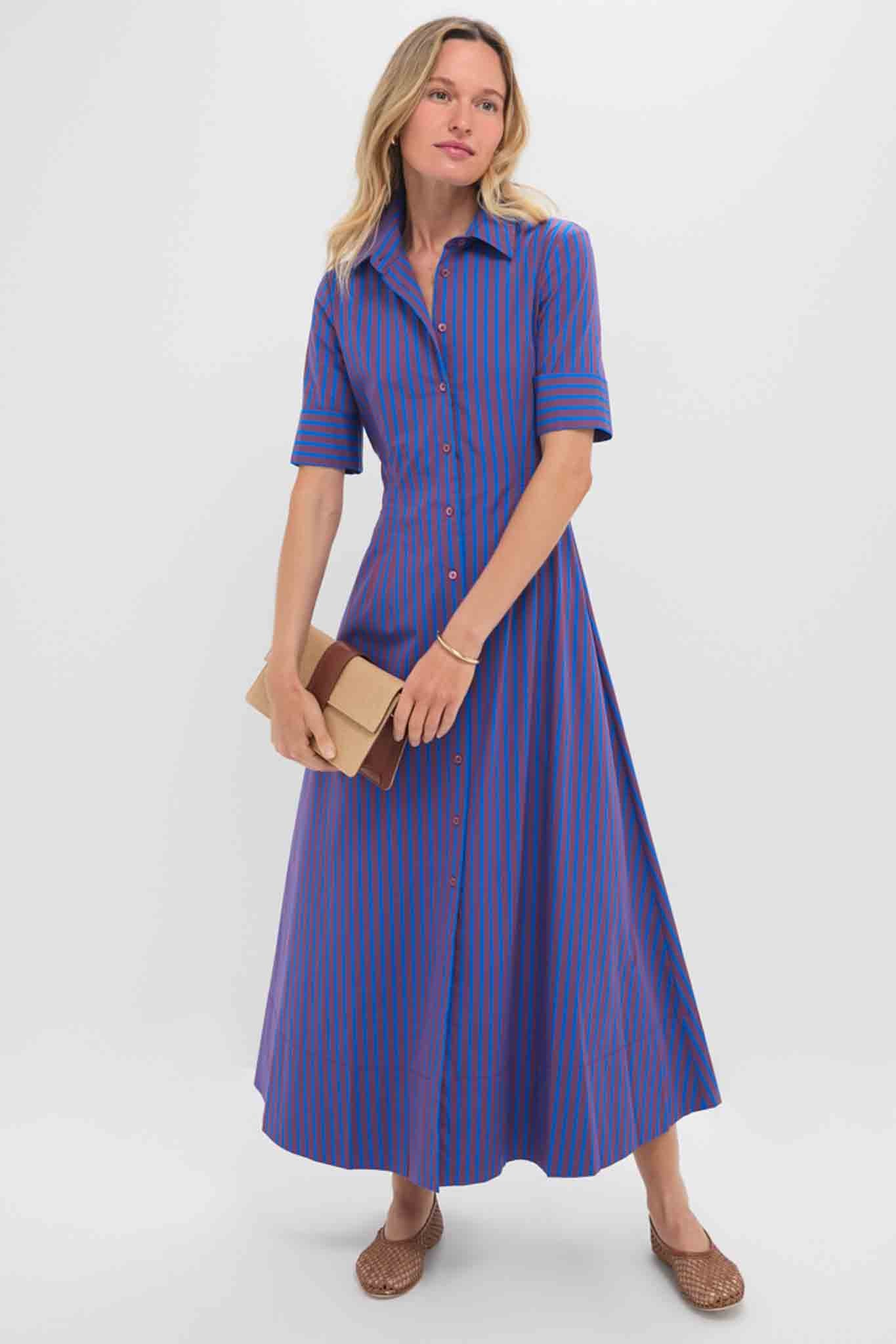 Atlas Stripe Joan Dress-Get Girly