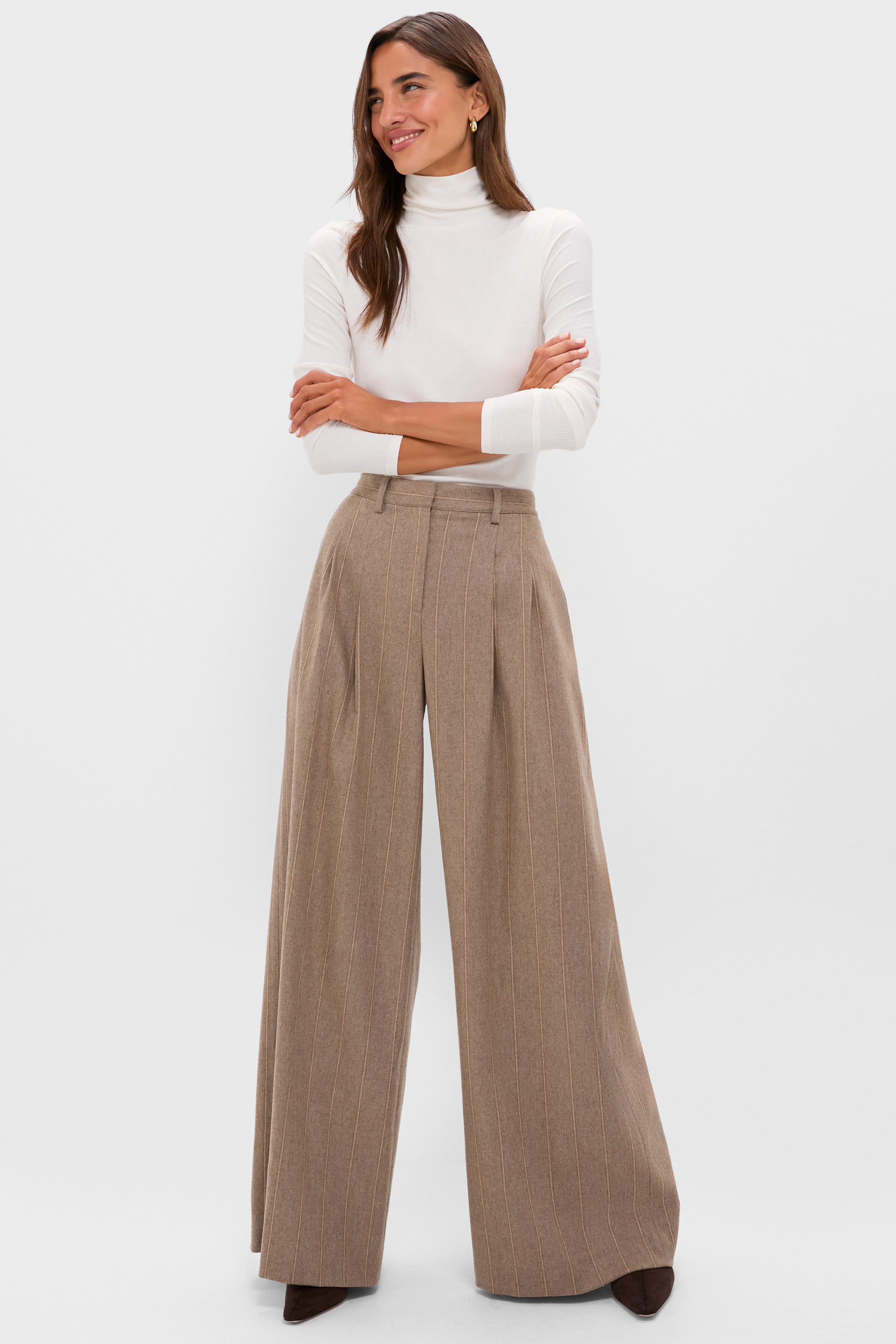 Ivory Lightweight Ribbed Topanga Turtleneck-Get Girly