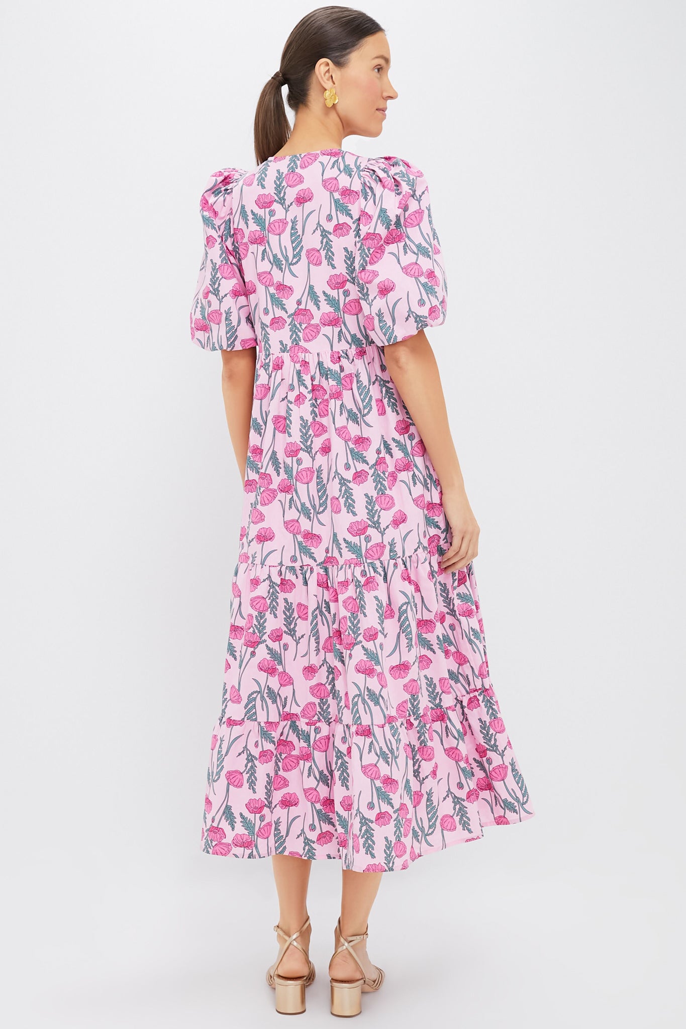 Pink Amaryllis Floral Cisco Maxi Dress-Get Girly