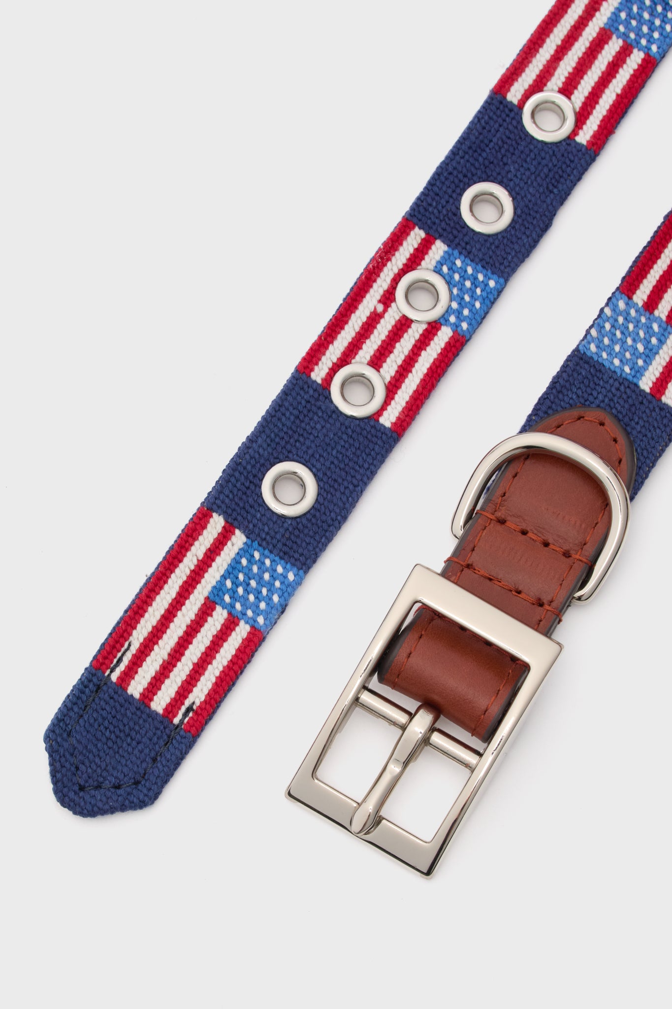 American Flag Needlepoint Dog Collar-Get Girly