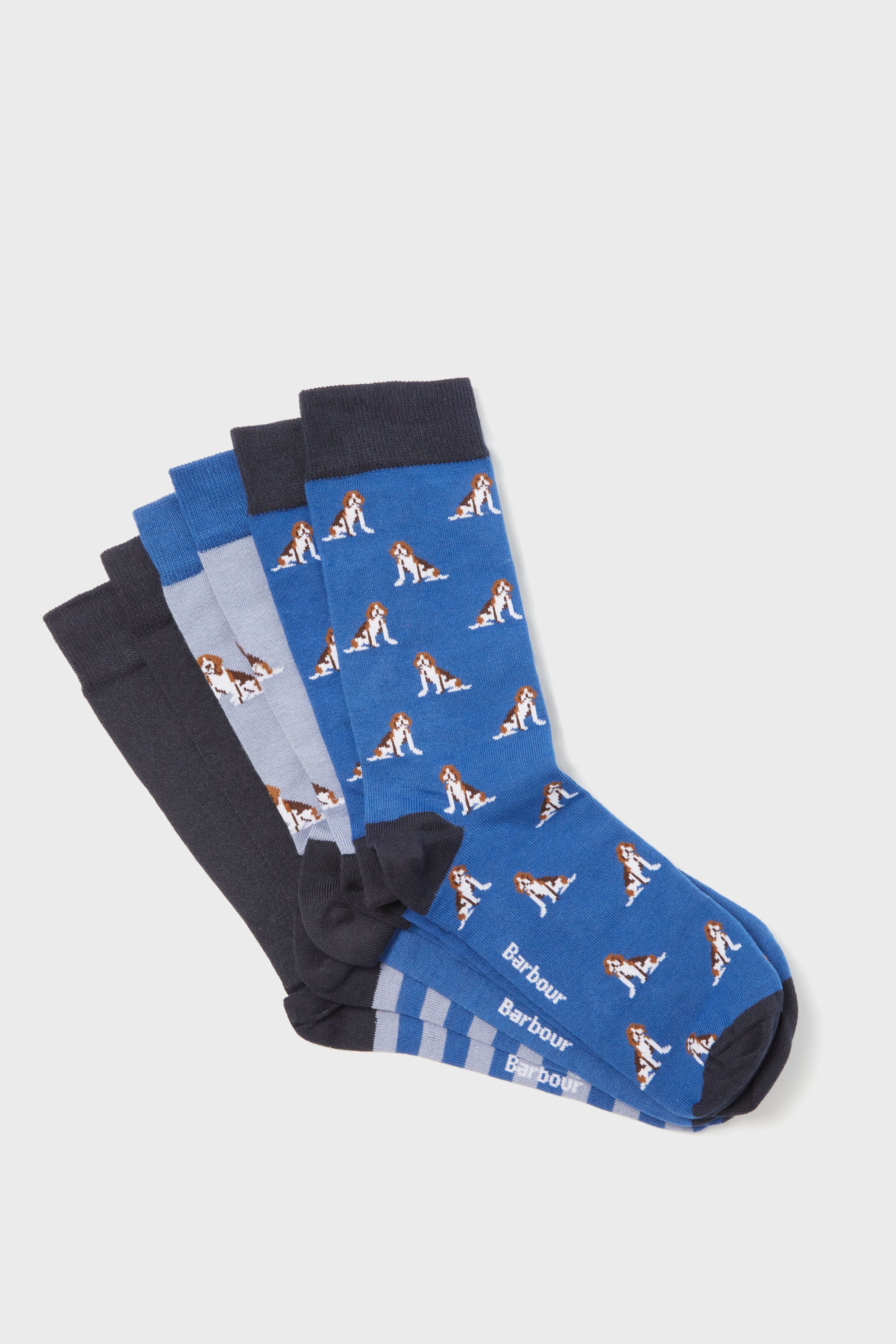 Blue Beagle Dog Sock Set-Get Girly