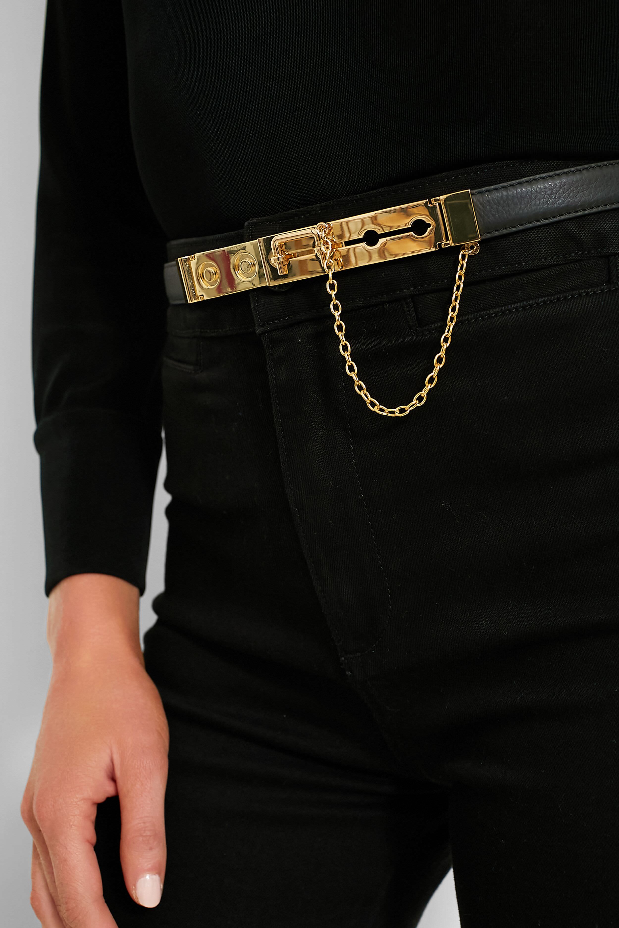 Black and Gold Tara Belt-Get Girly