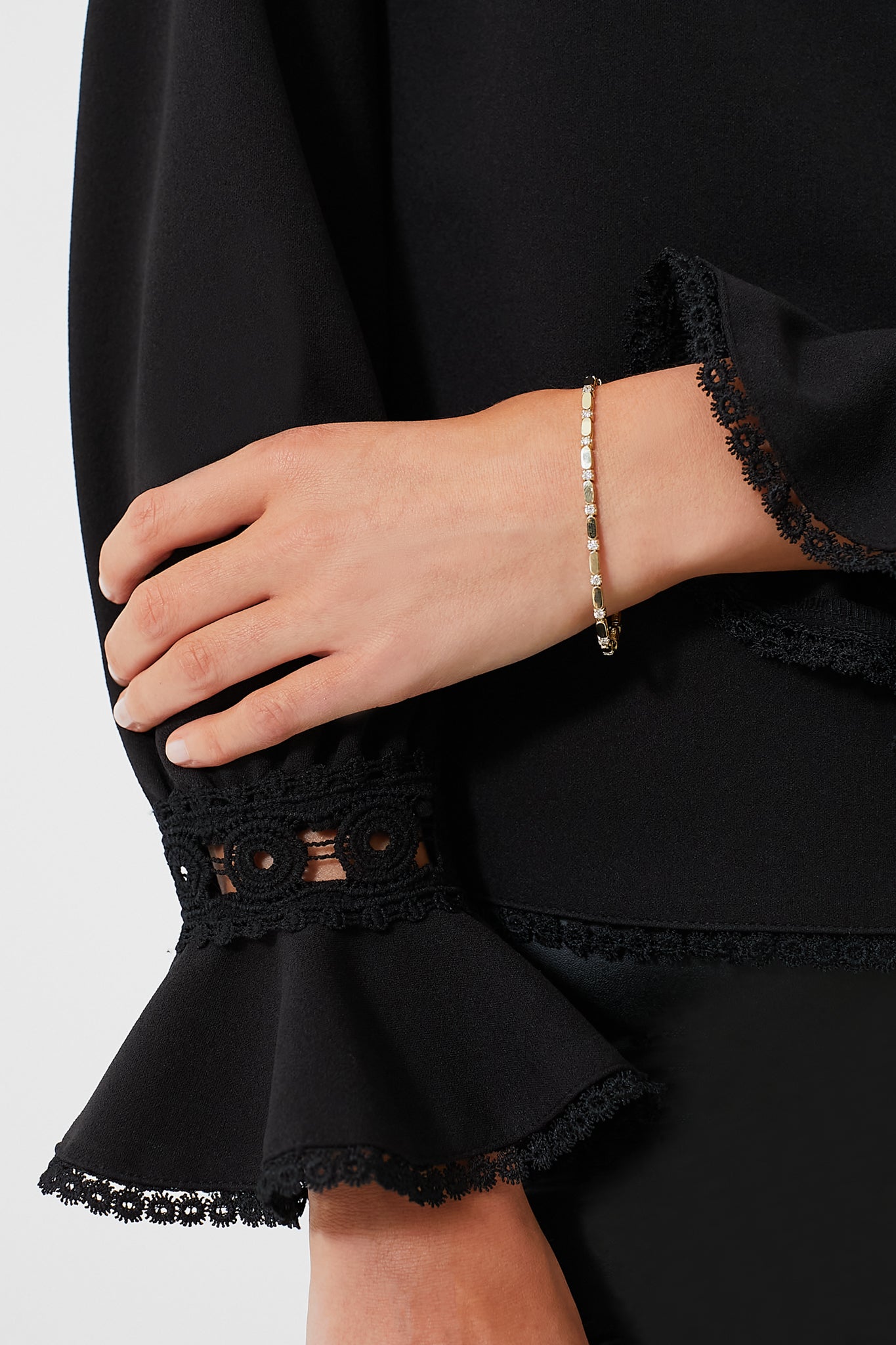 14k Gold Diamond Bracelet-Get Girly