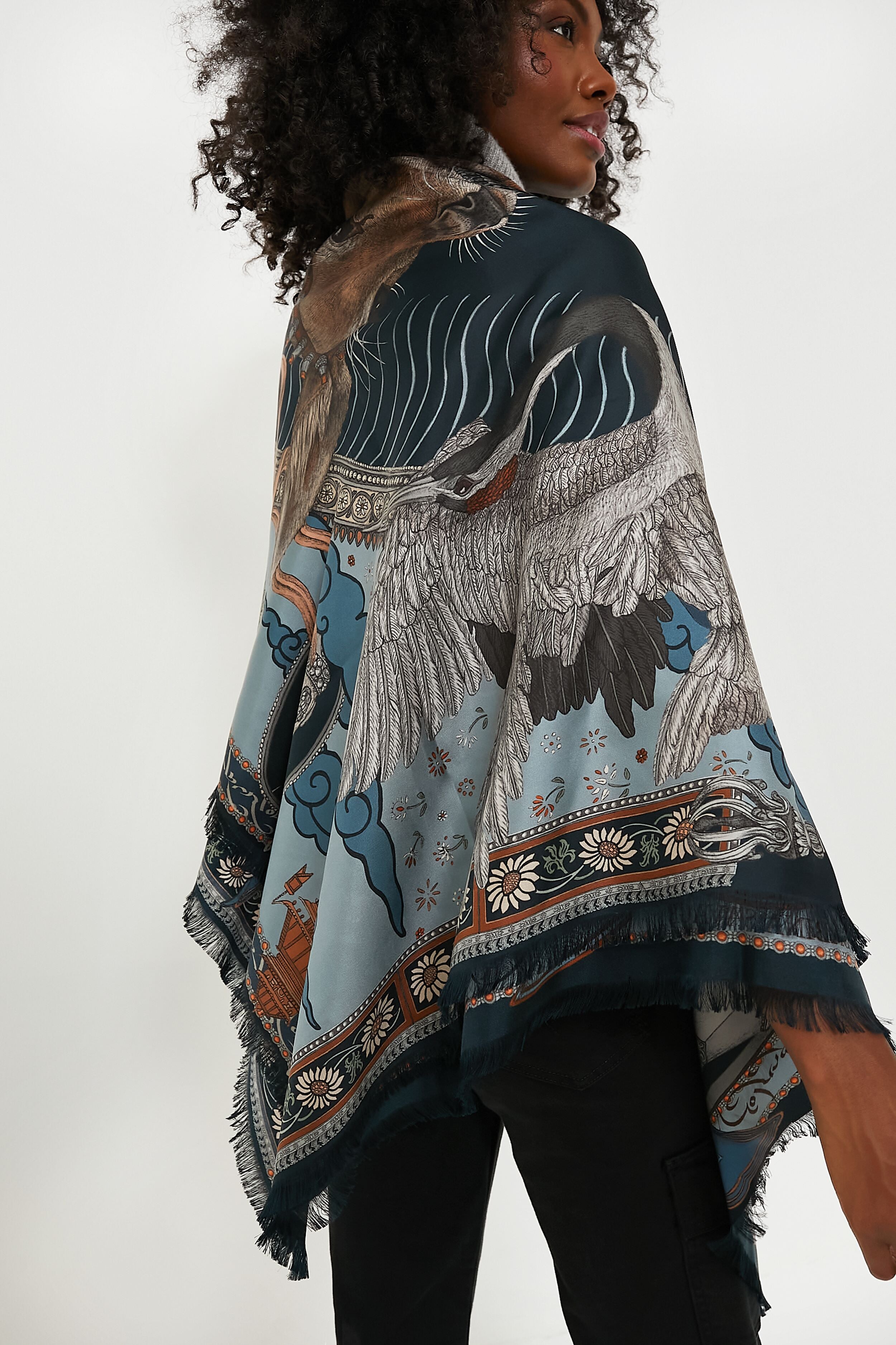 The Storm Steel Song Deer Large 135 cm Scarf-Get Girly