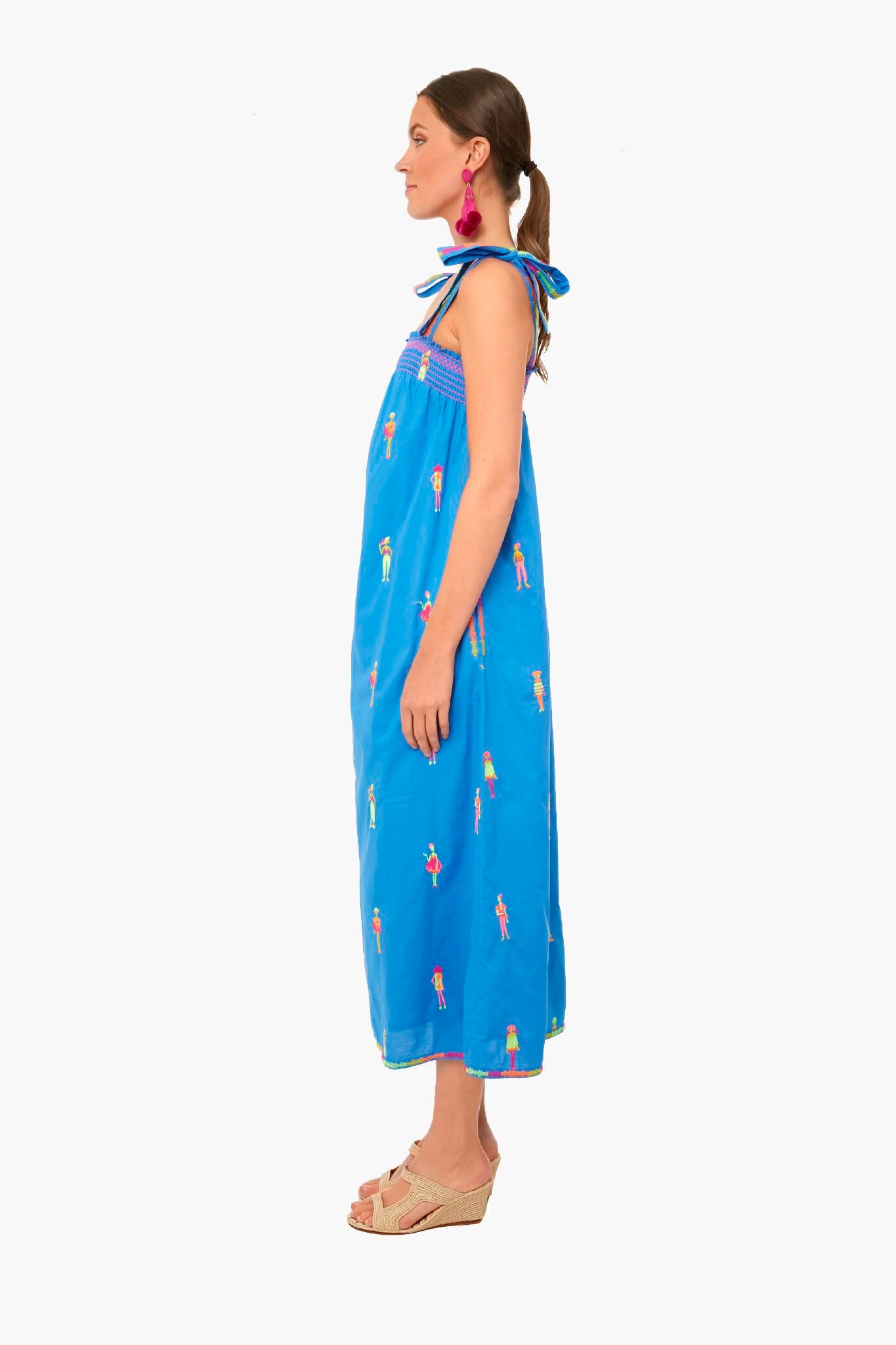 Africa Blue Hot Lips Dress-Get Girly