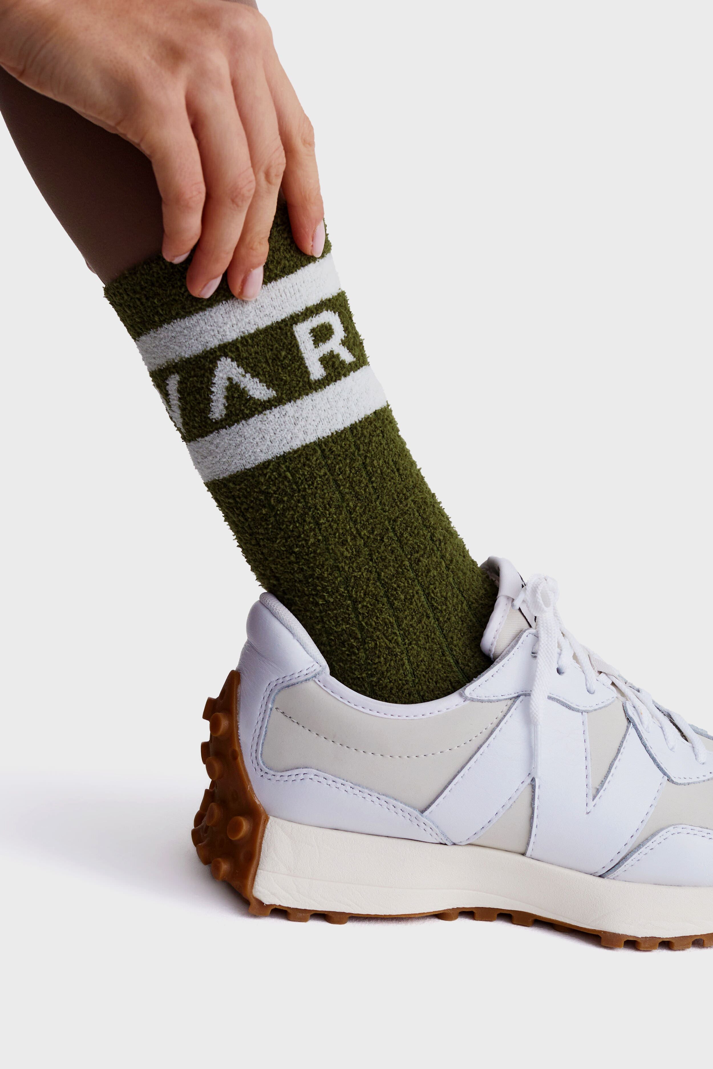 Dark Olive Egret Spencer Socks-Get Girly