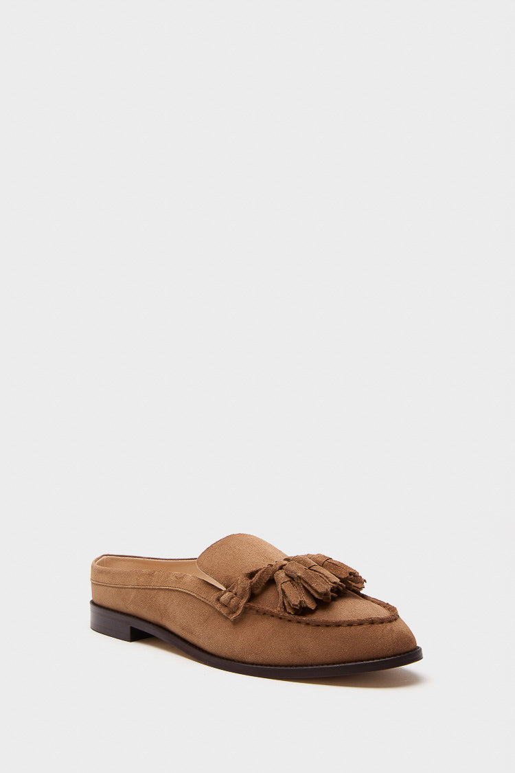 Camel Suede Mara Loafers-Get Girly