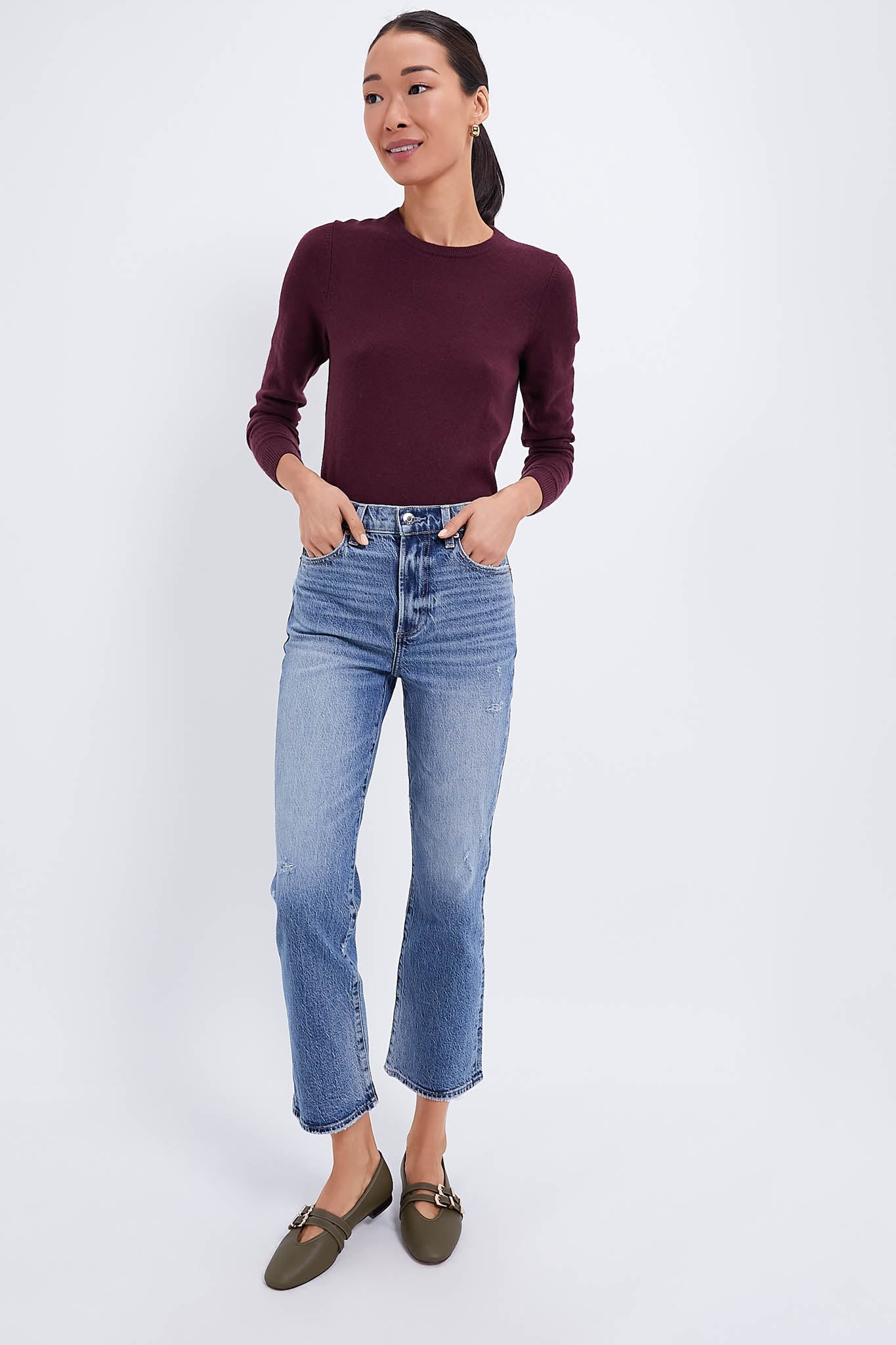 Winetasting Cashmere Crewneck Sweater-Get Girly