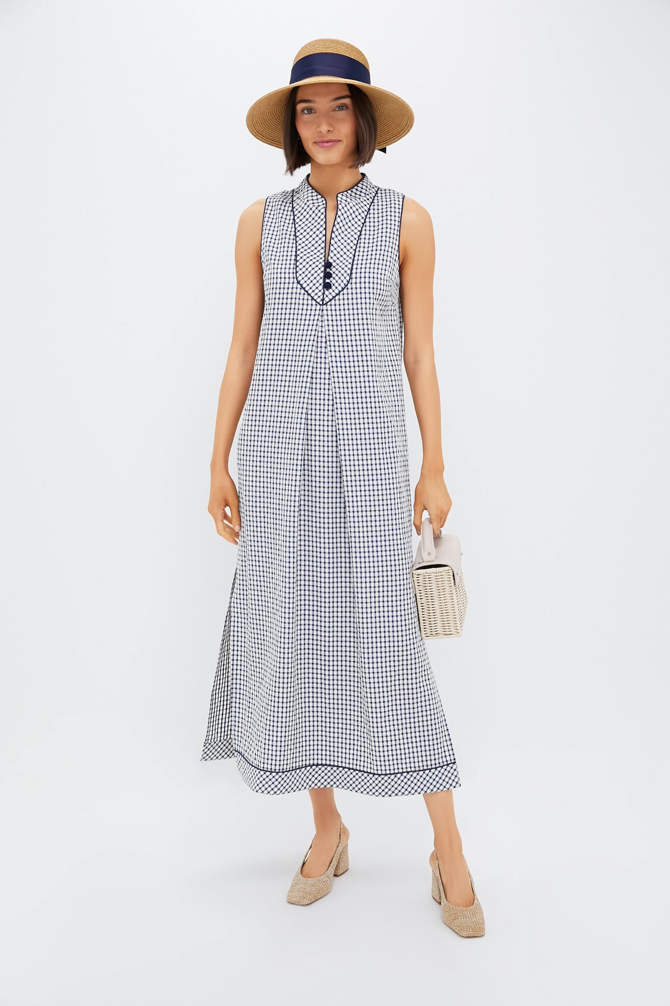 Exclusive Navy Packable Wide Bow Sunhat-Get Girly