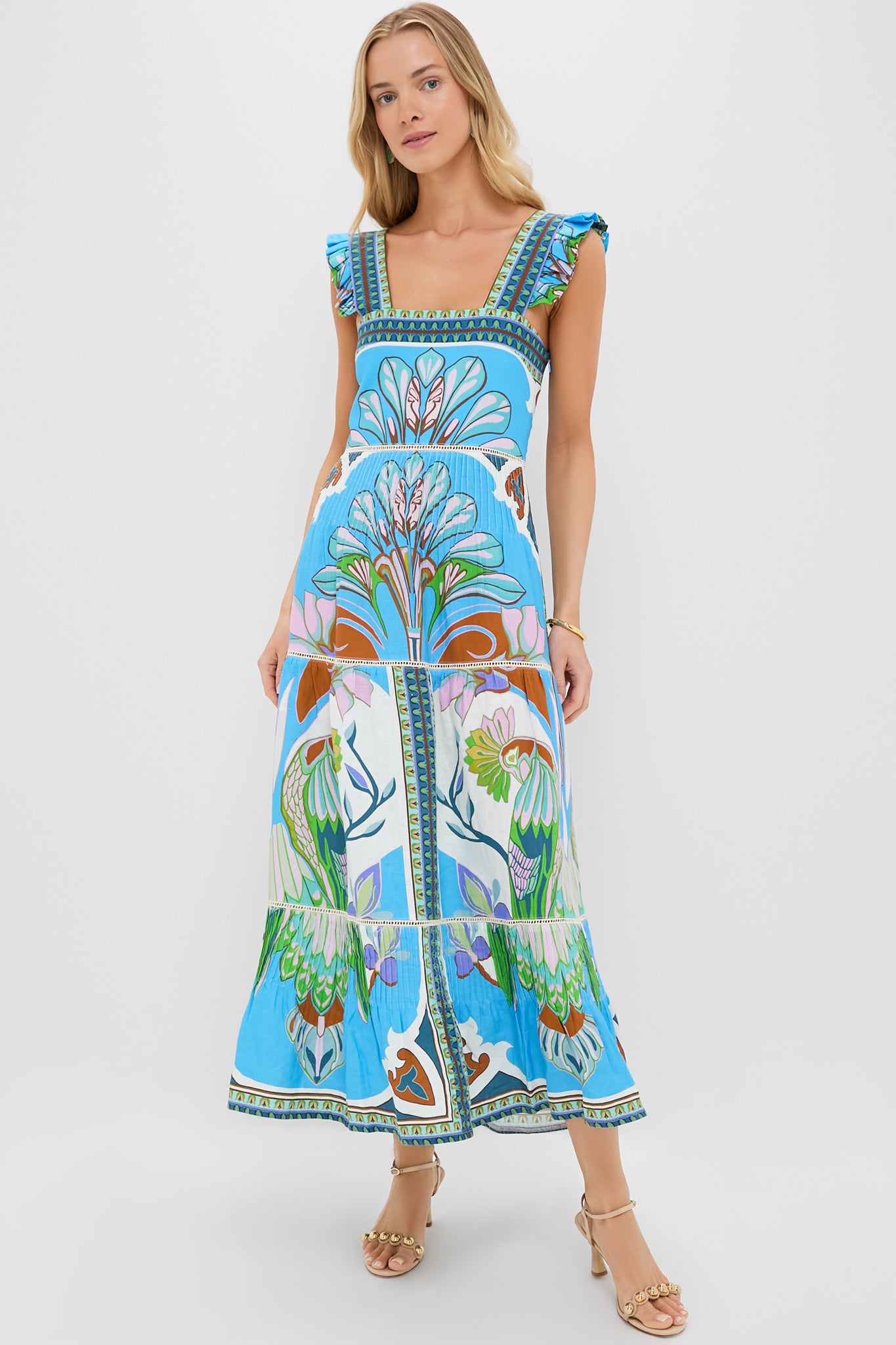 Blue Multicolor Sybill Dress-Get Girly