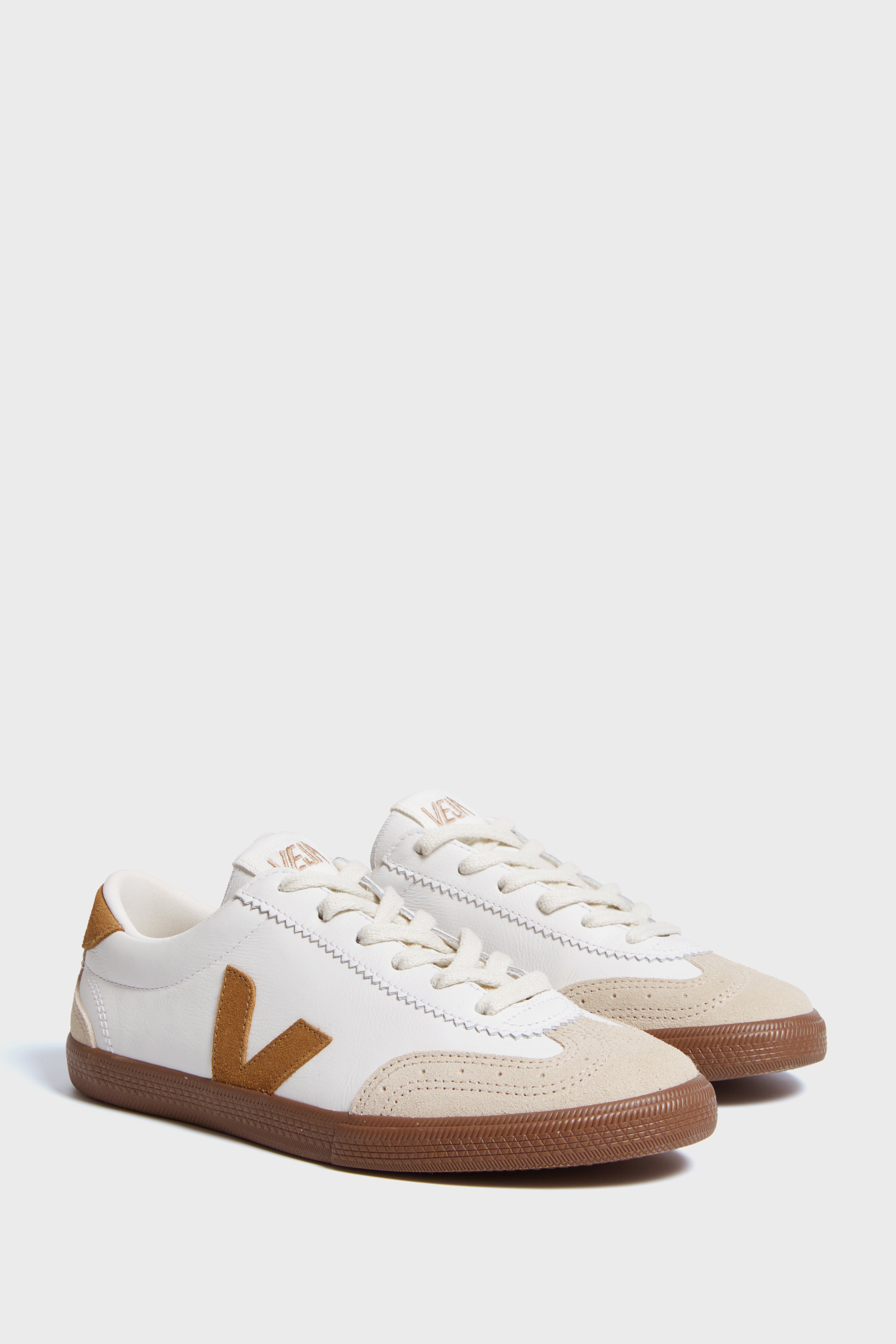 White Tent Bark Volley Sneakers-Get Girly