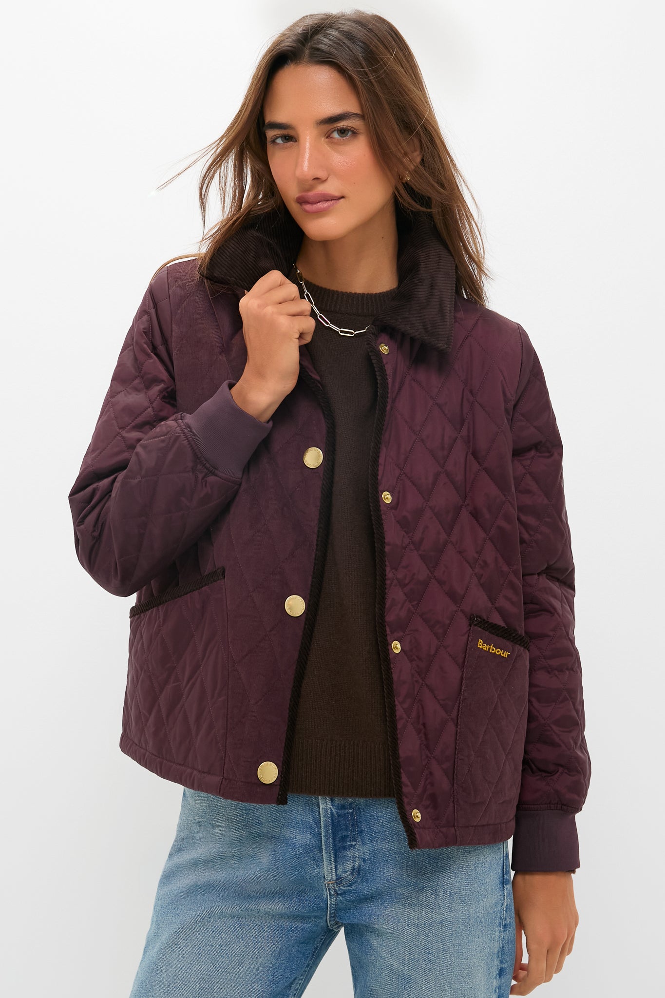 Black Cherry Marla Quilted Jacket-Get Girly