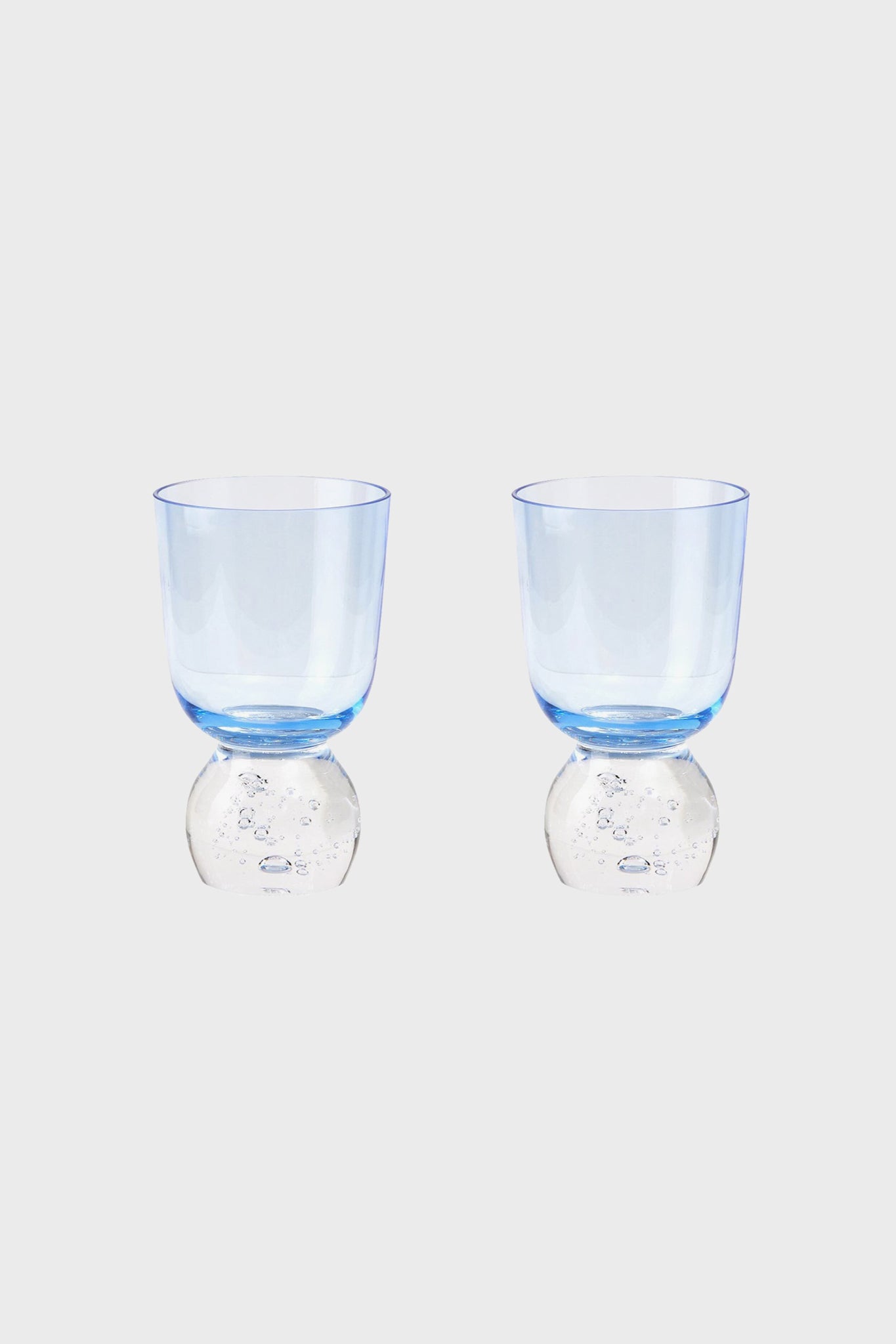 Candy Blue Hand-Blown Bubble Glass Tumbler (Set of 2)-Get Girly