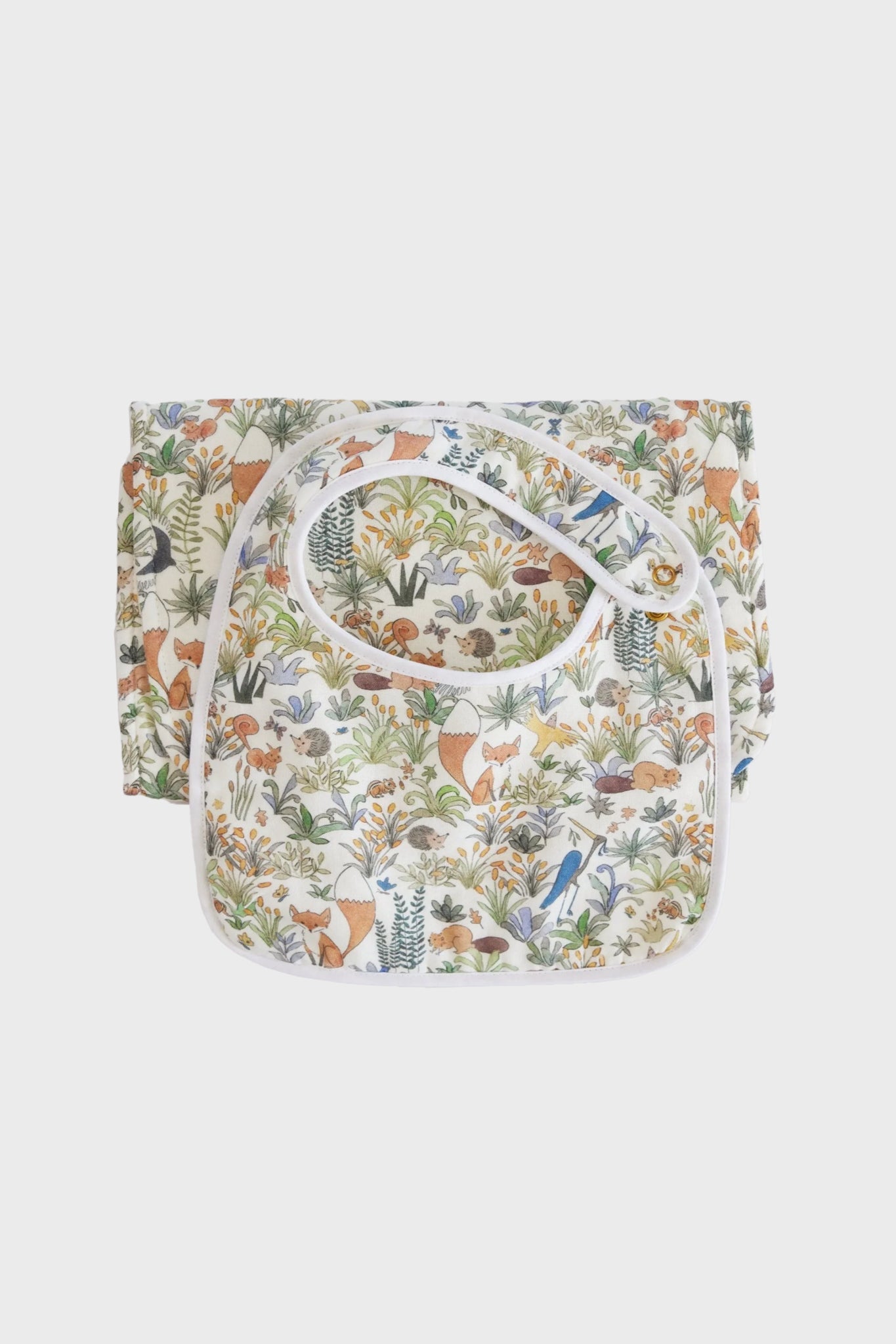 Foxy Forest Bib and Burb Cloth Set-Get Girly