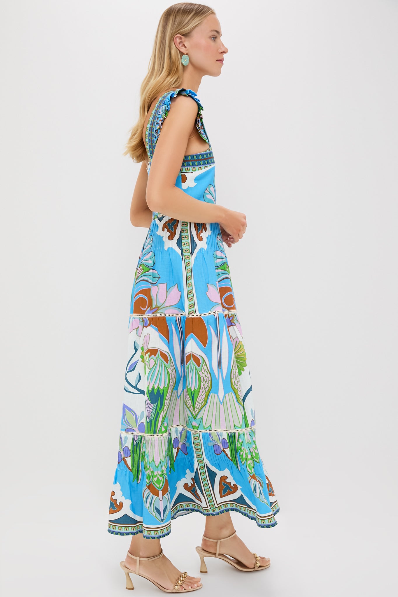 Blue Multicolor Sybill Dress-Get Girly