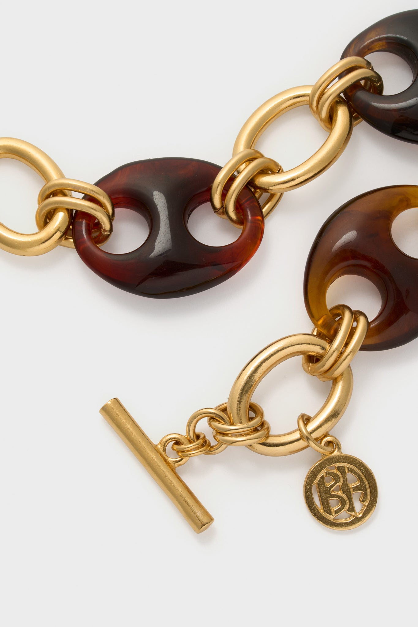 Tortoise and Gold Chain Bracelet-Get Girly