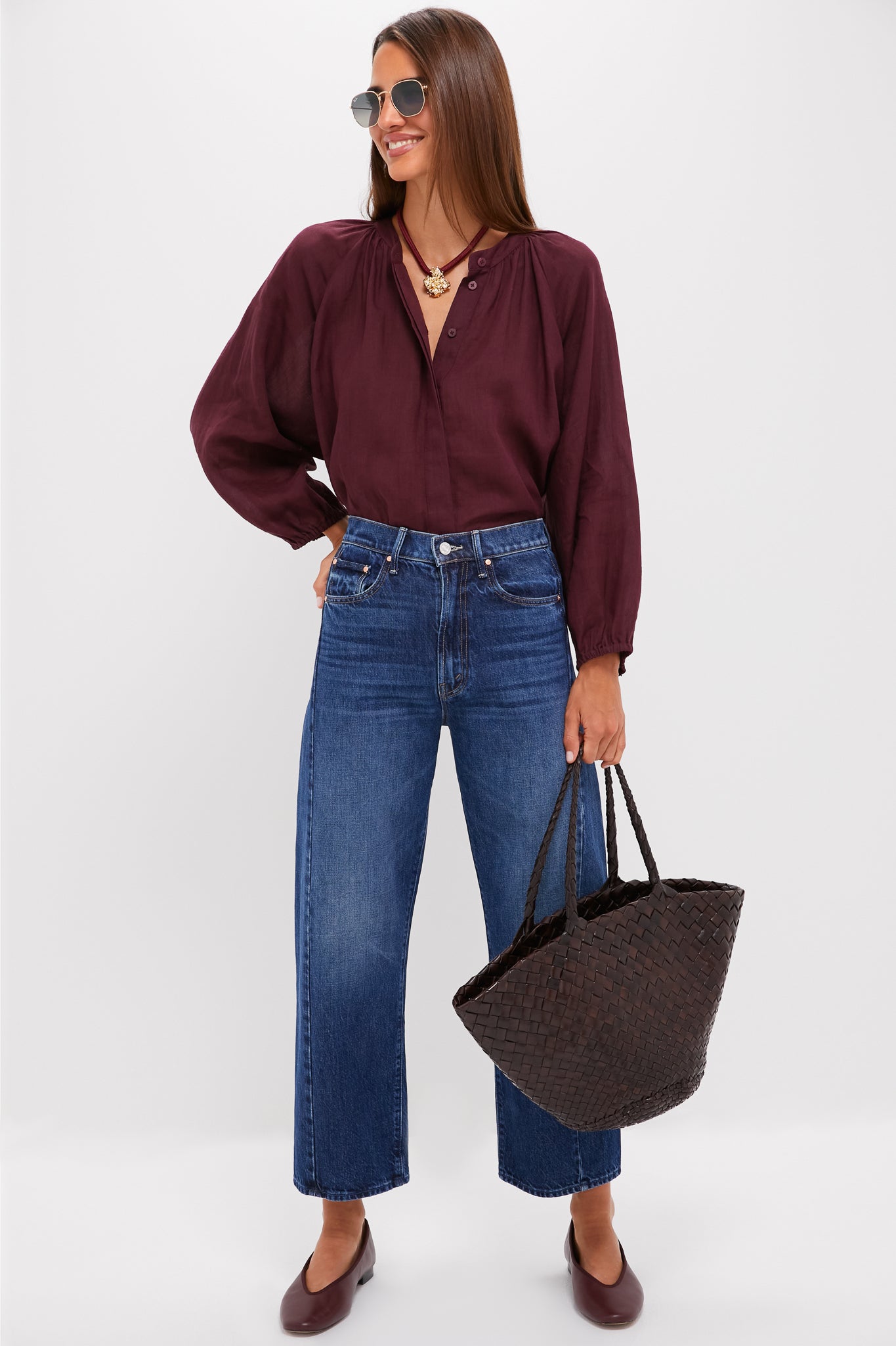 Winetasting Sawyer Blouse-Get Girly