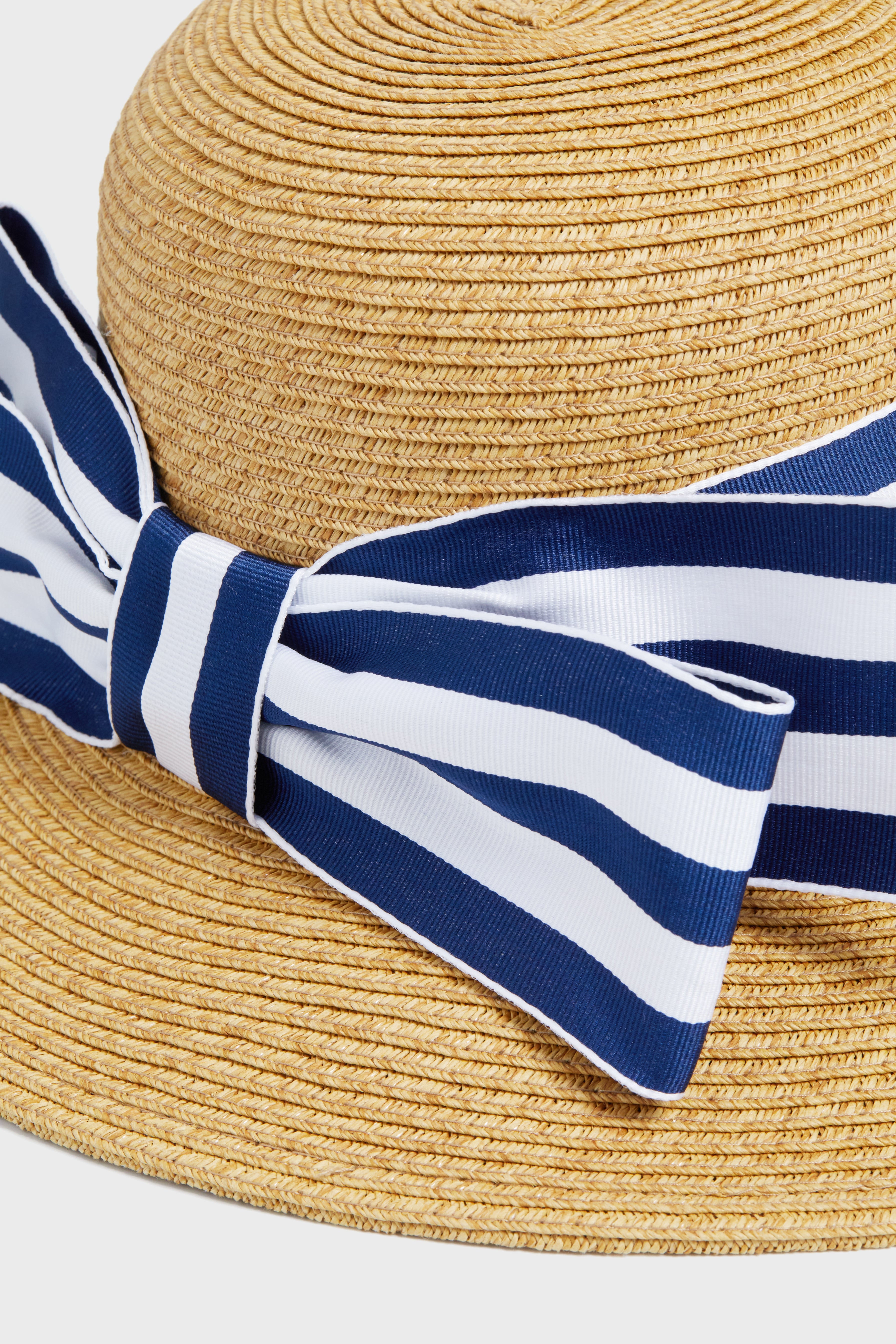 Exclusive Striped Packable Wide Bow Sunhat-Get Girly