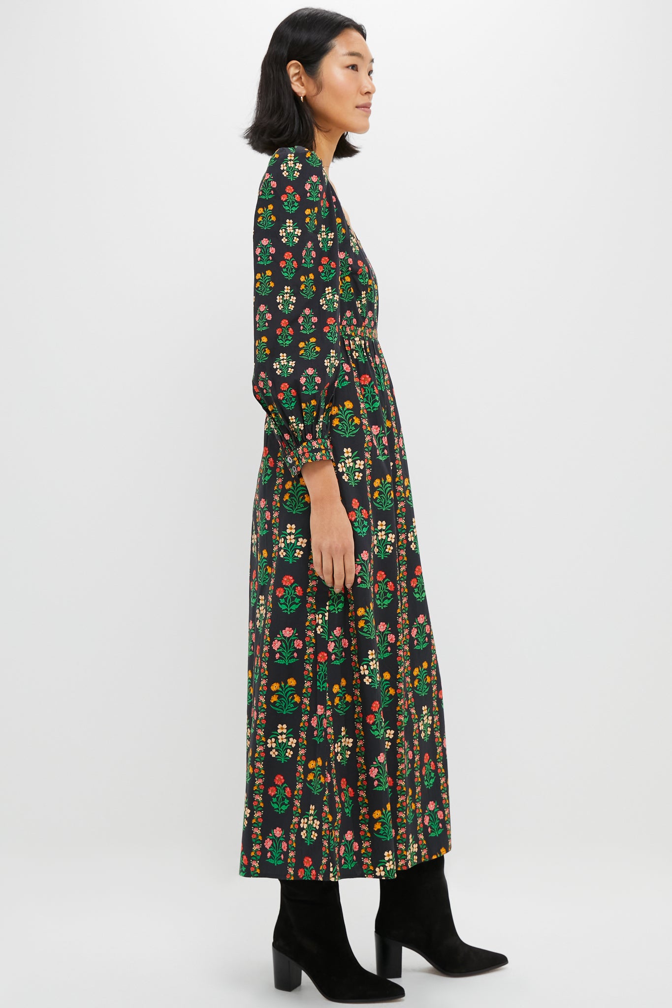 Rose Border Cornelia Dress-Get Girly