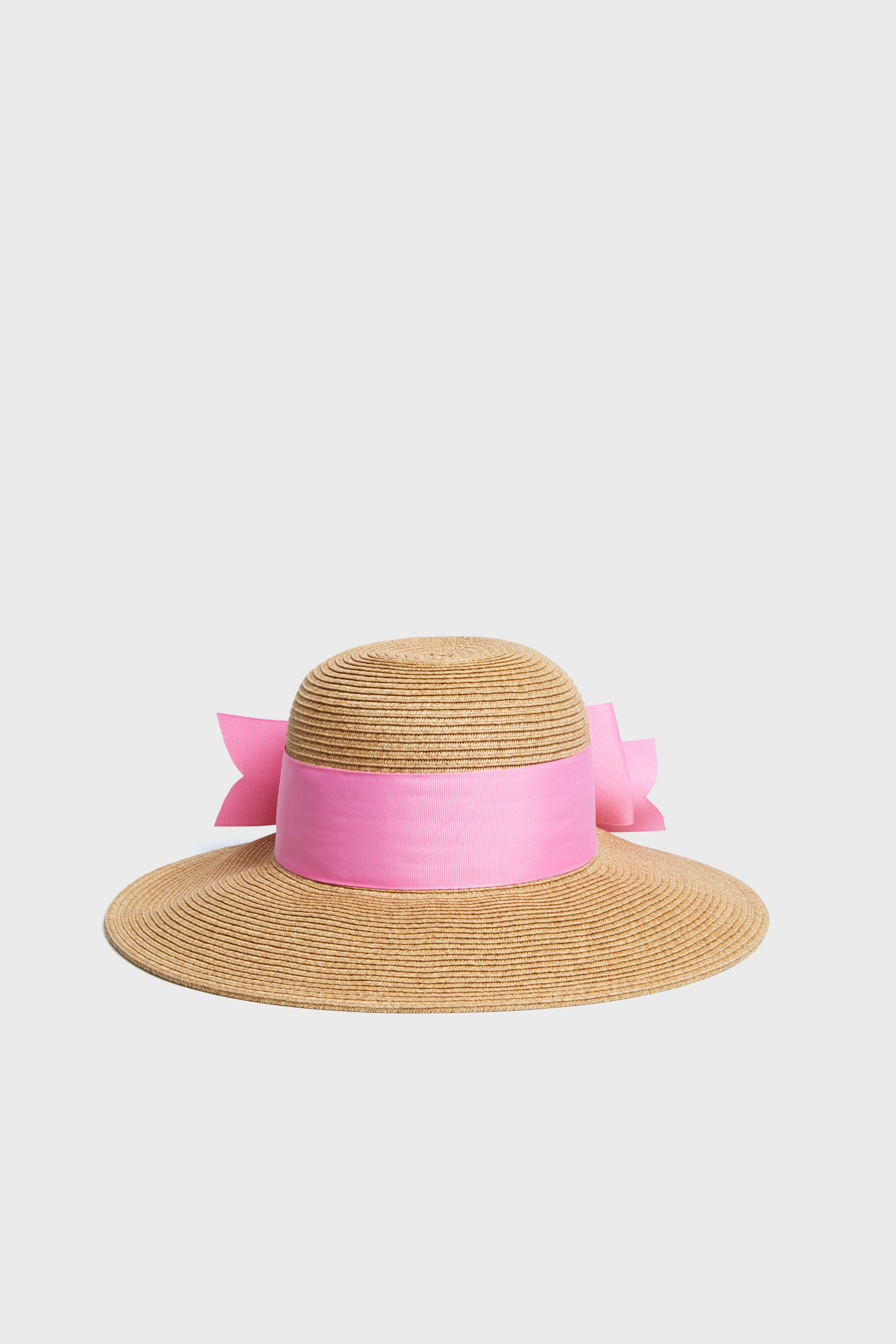 Exclusive Pink Packable Wide Bow Sunhat-Get Girly