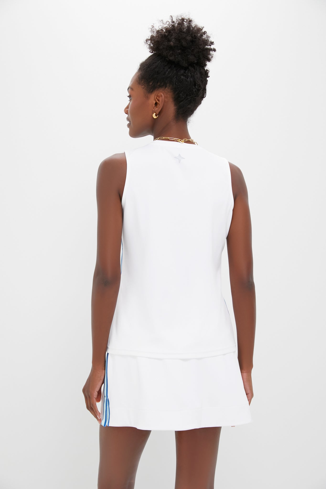 White Pique Meyer V-Neck-Get Girly