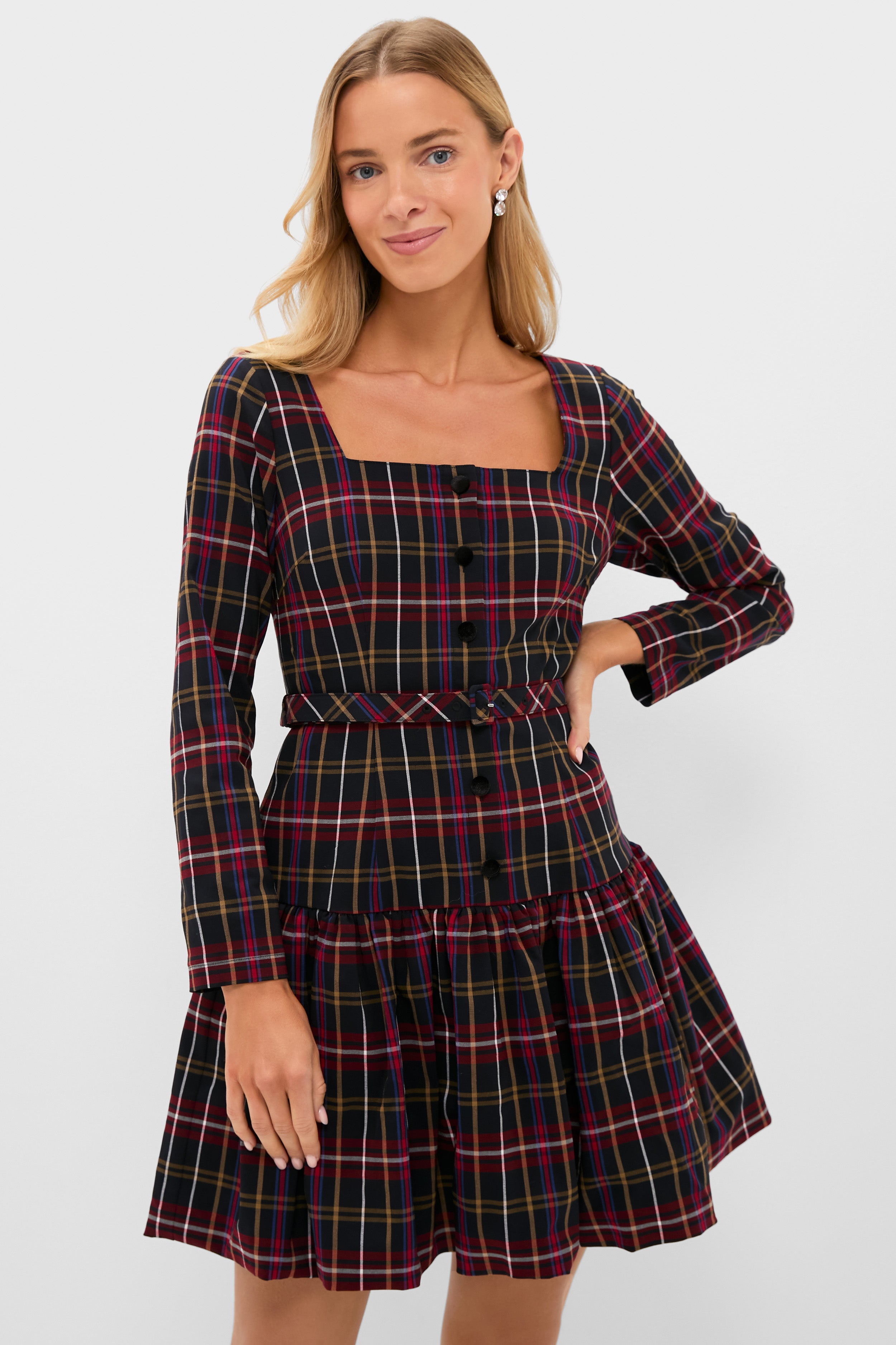 Baroque Tartan Bubble Liza Dress-Get Girly