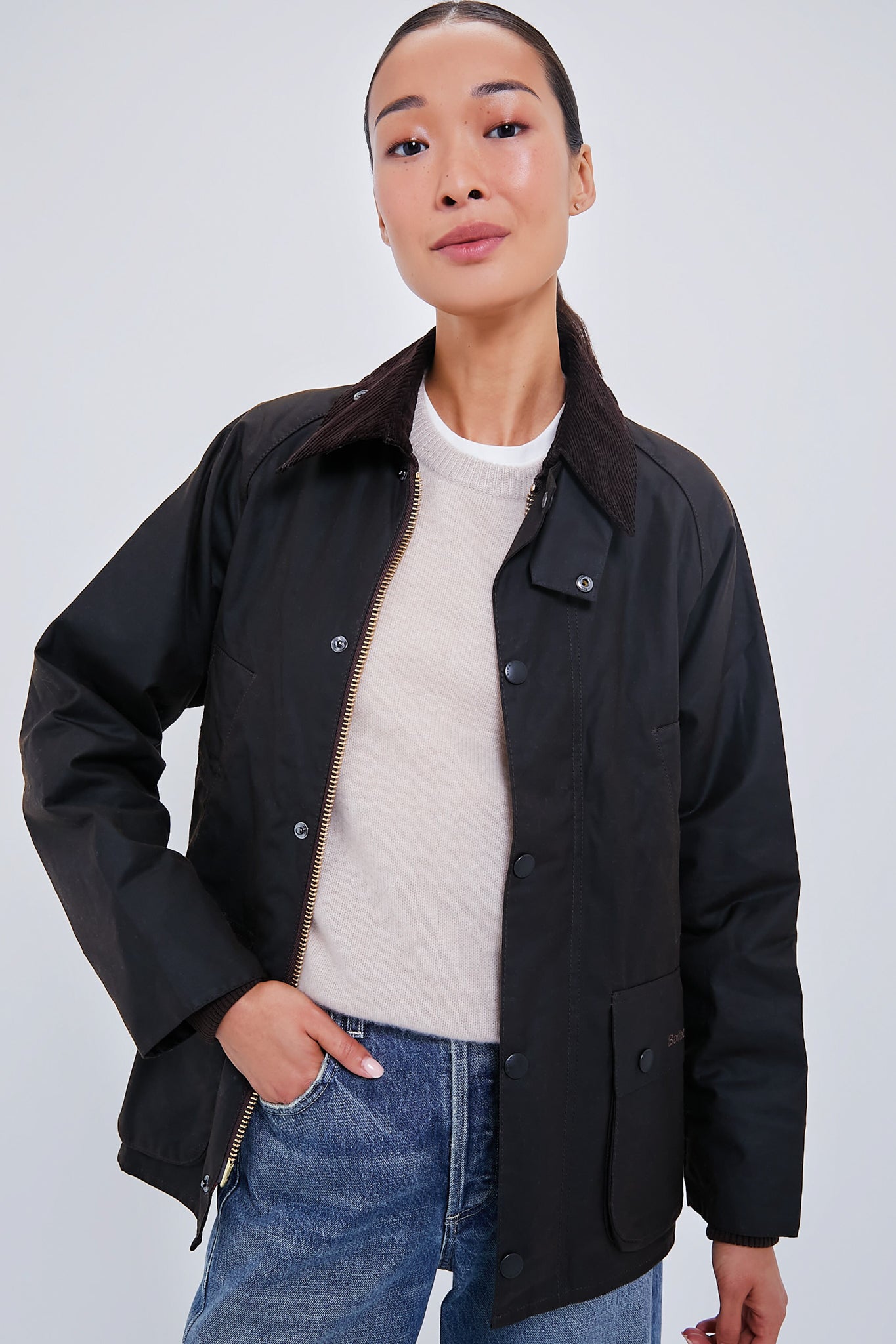 Womens Classic Bedale Wax Jacket-Get Girly