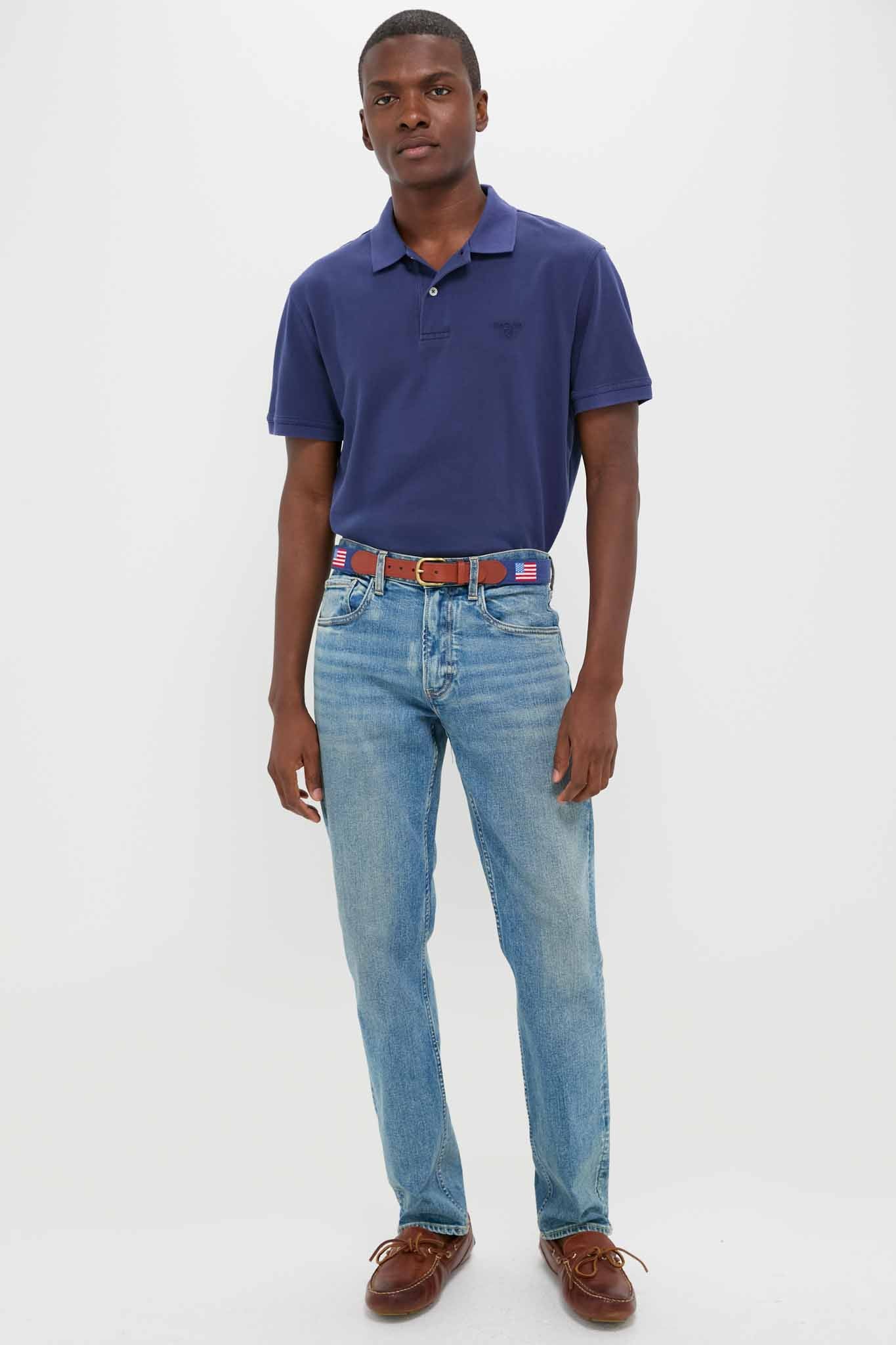 American Flag Needlepoint Belt-Get Girly