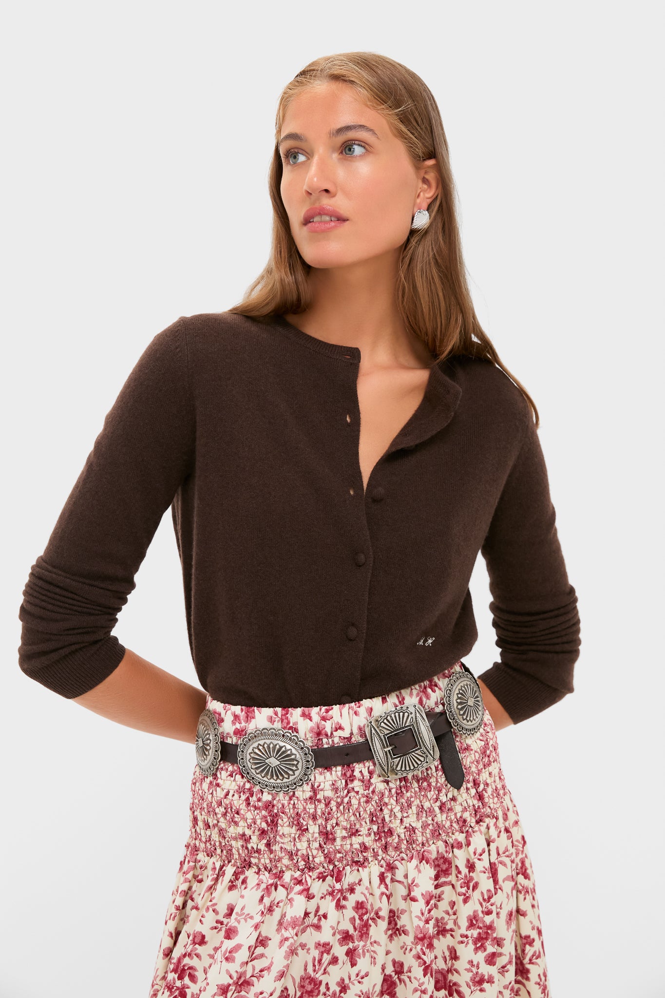 Chocolate Cashmere Riley Cardigan-Get Girly
