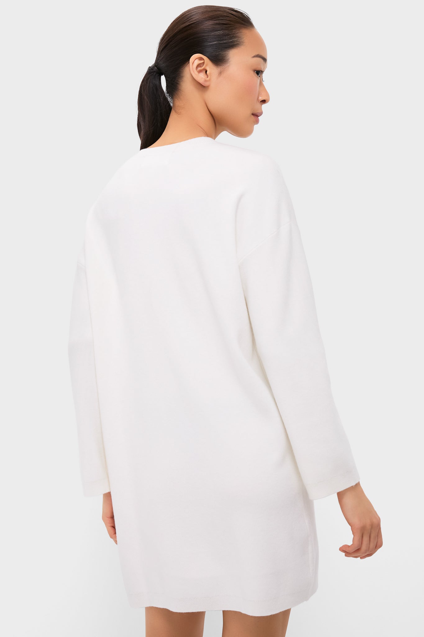 Winter White Vivianne Crewneck Dress-Get Girly