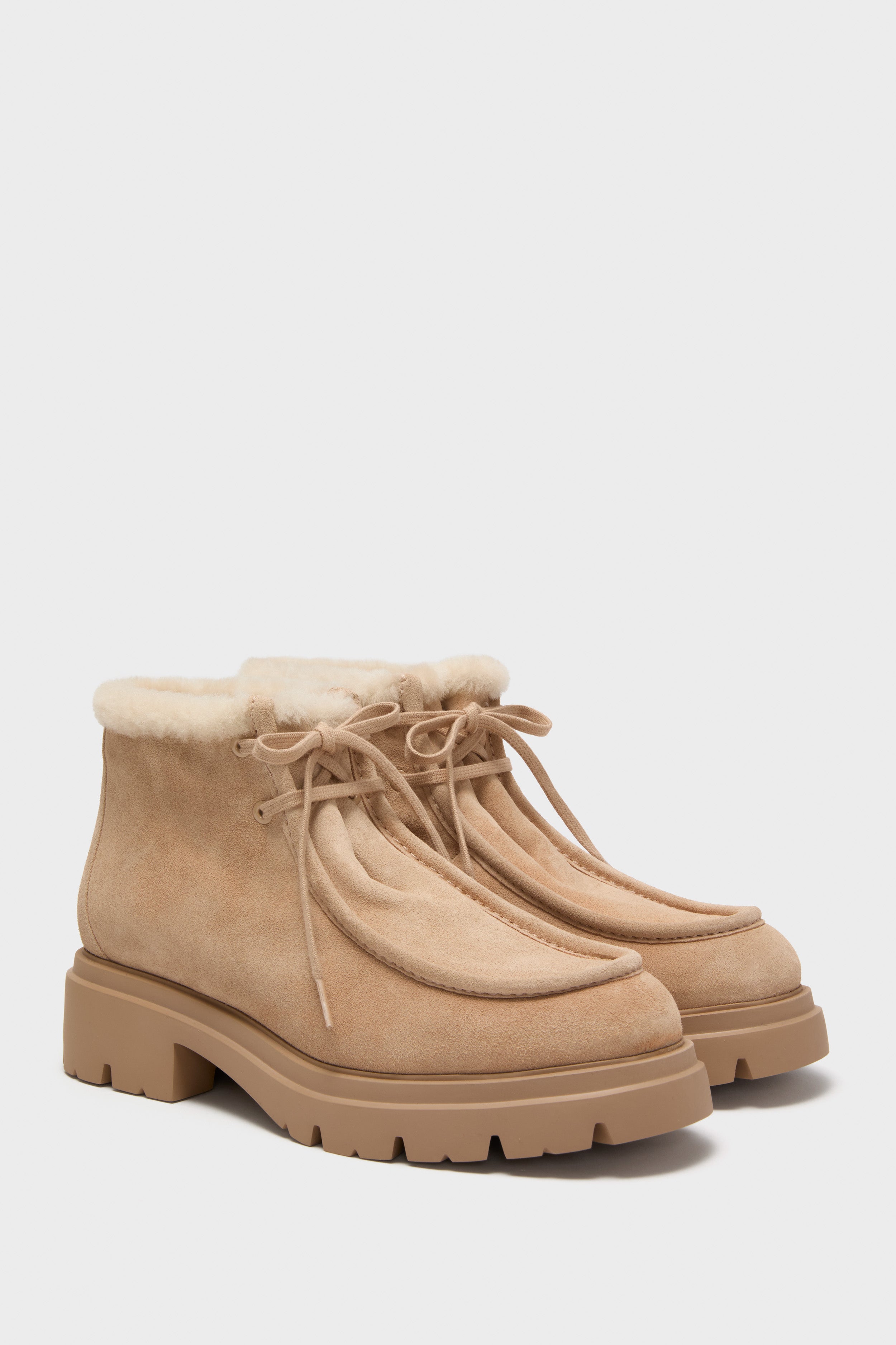 Adobe and Vanilla Hudson Shearling Chukka Boots-Get Girly