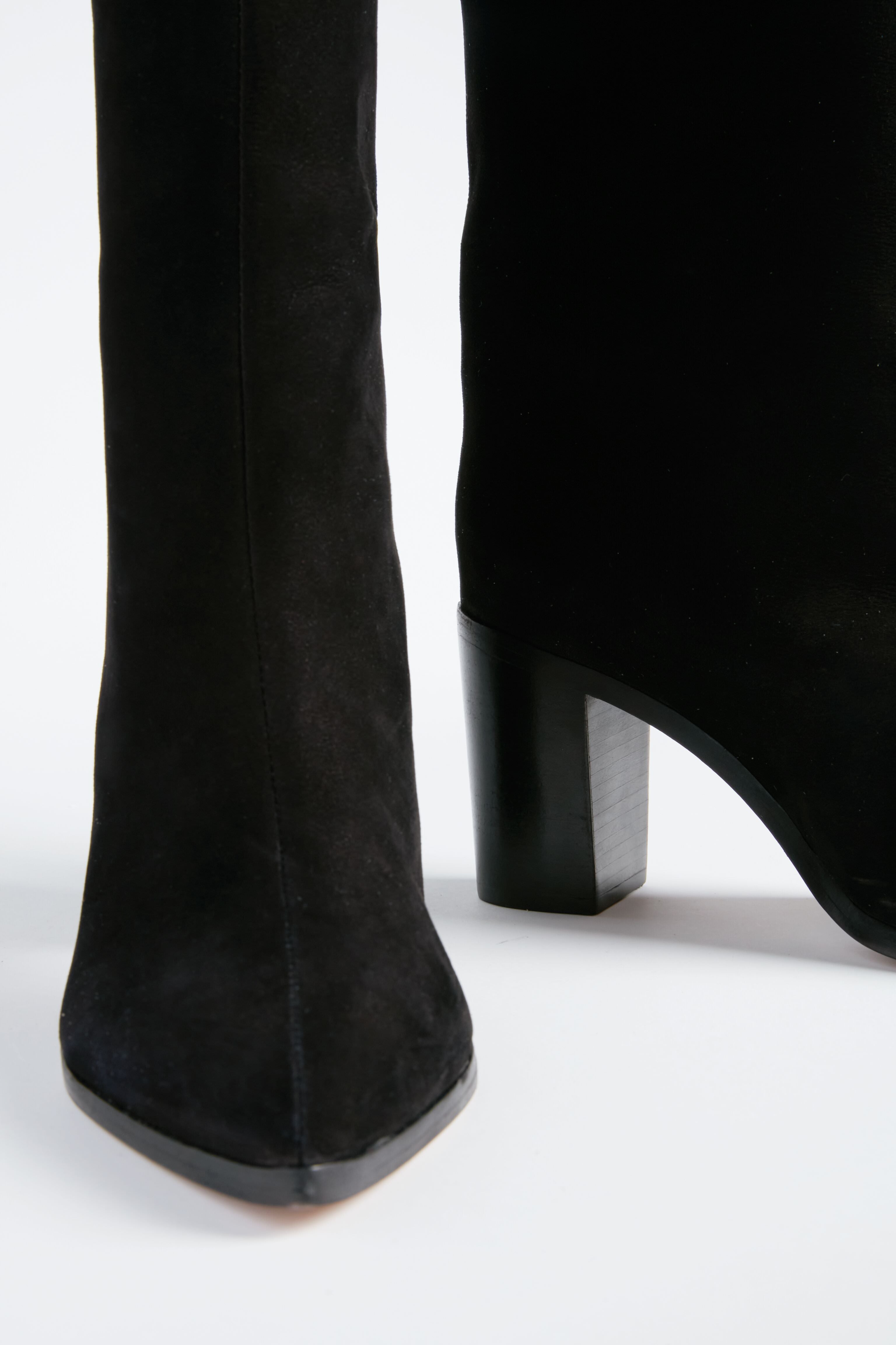 Black Maryana Block Boots-Get Girly