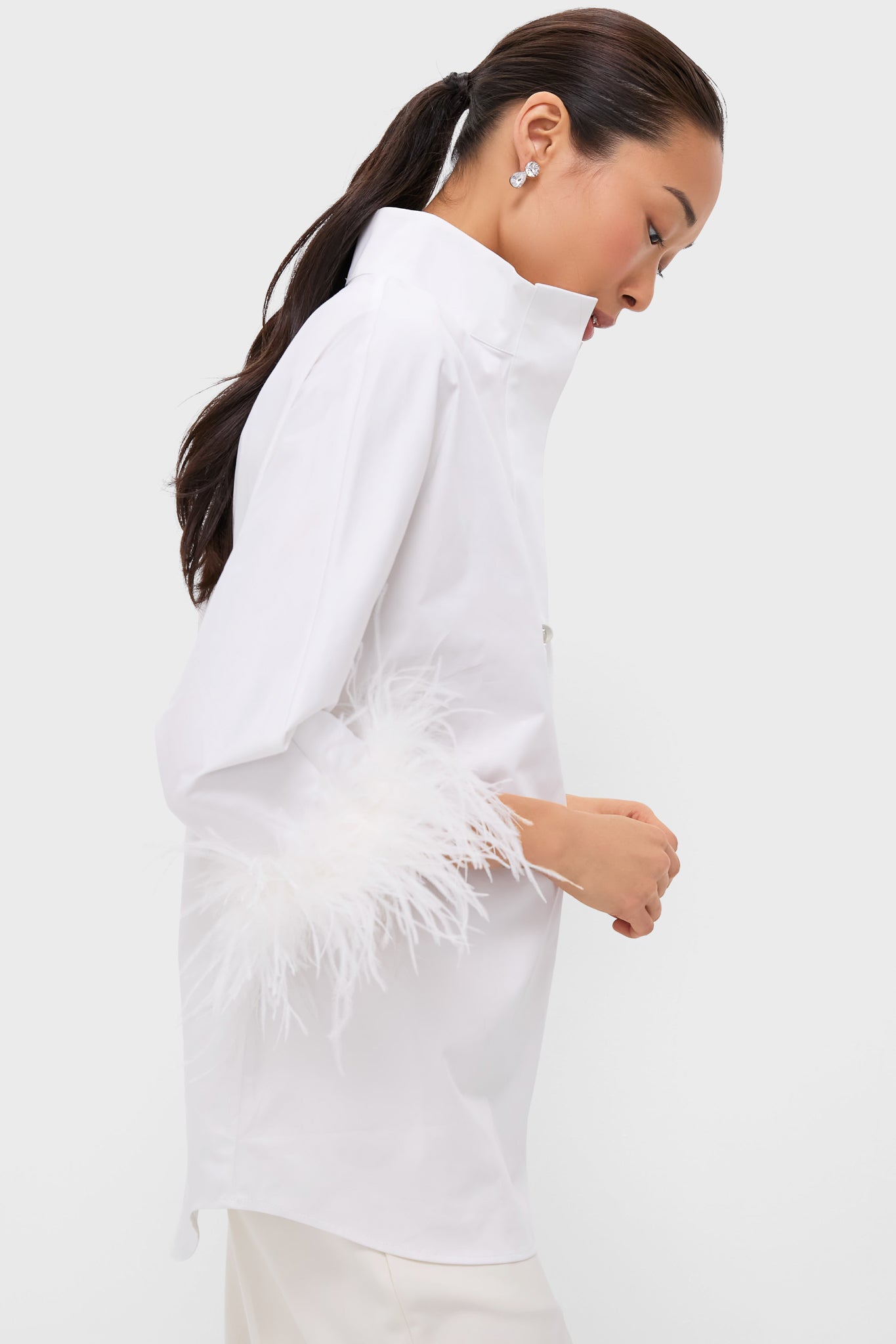 White Feather Willow Blouse-Get Girly