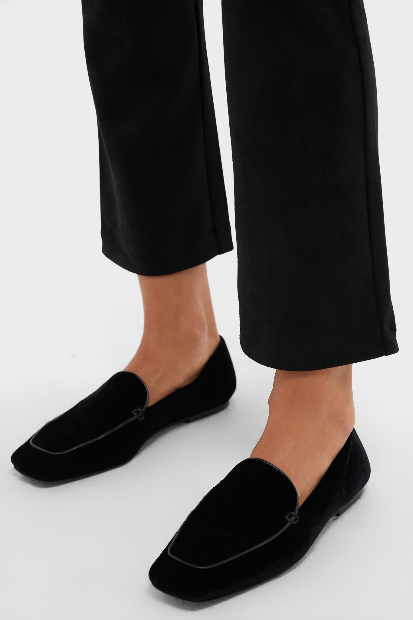 Black Velvet Kam Loafers-Get Girly
