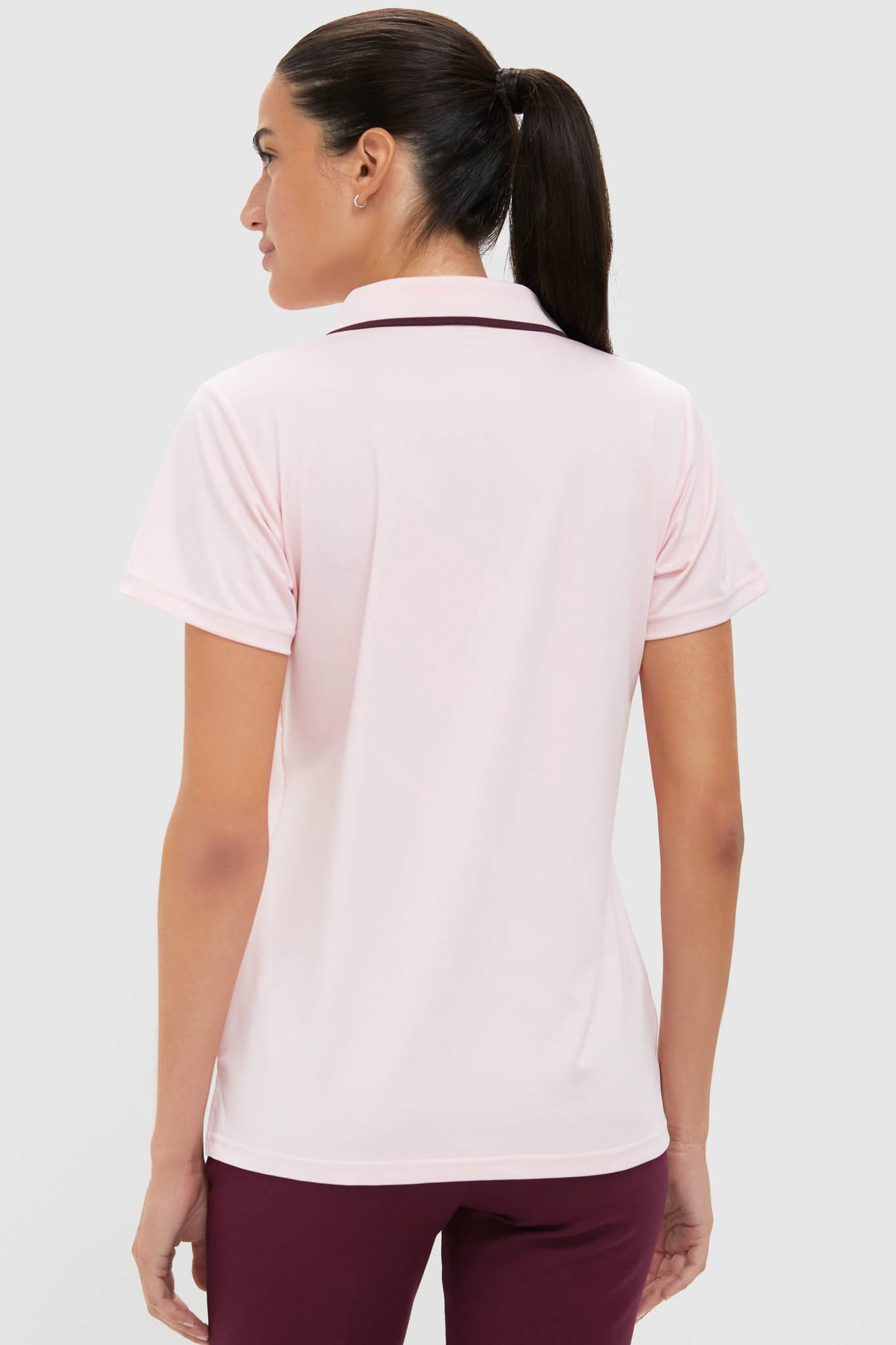 Pink Short Sleeve Performance Jersey Caroline Polo-Get Girly