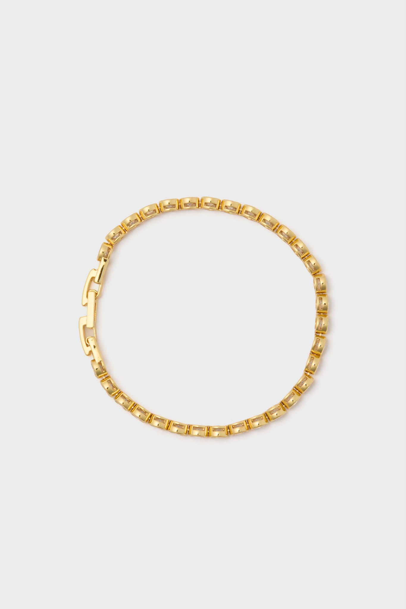 Gold Bezel Tennis Bracelet-Get Girly