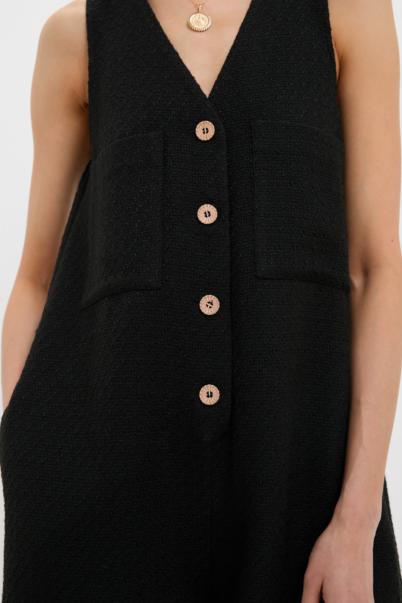Black Textured Myla Romper-Get Girly