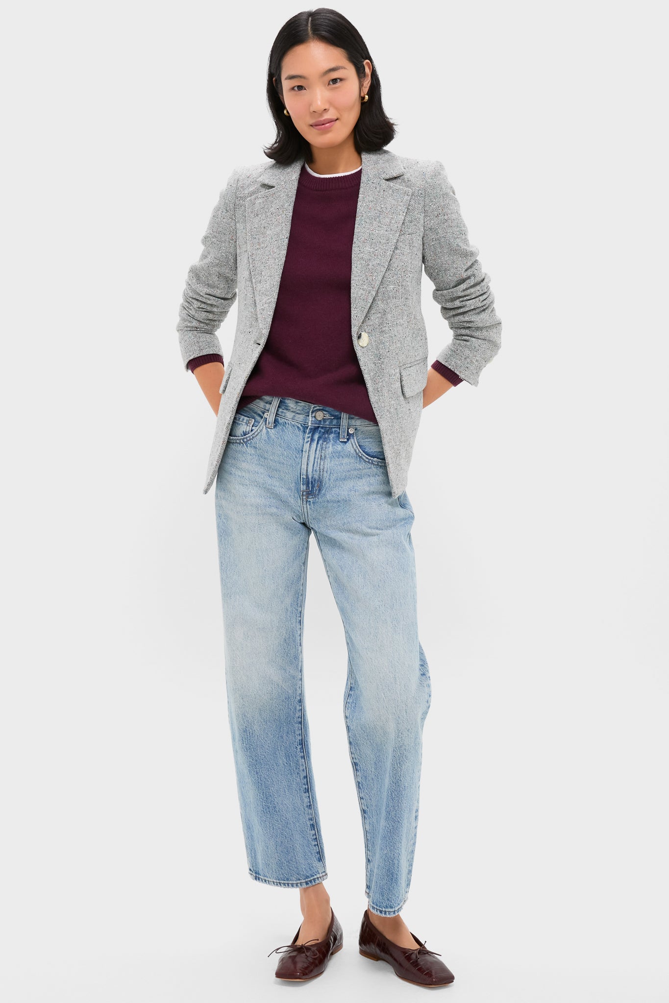 Antique Blue Melange Healy Dickey Jacket-Get Girly