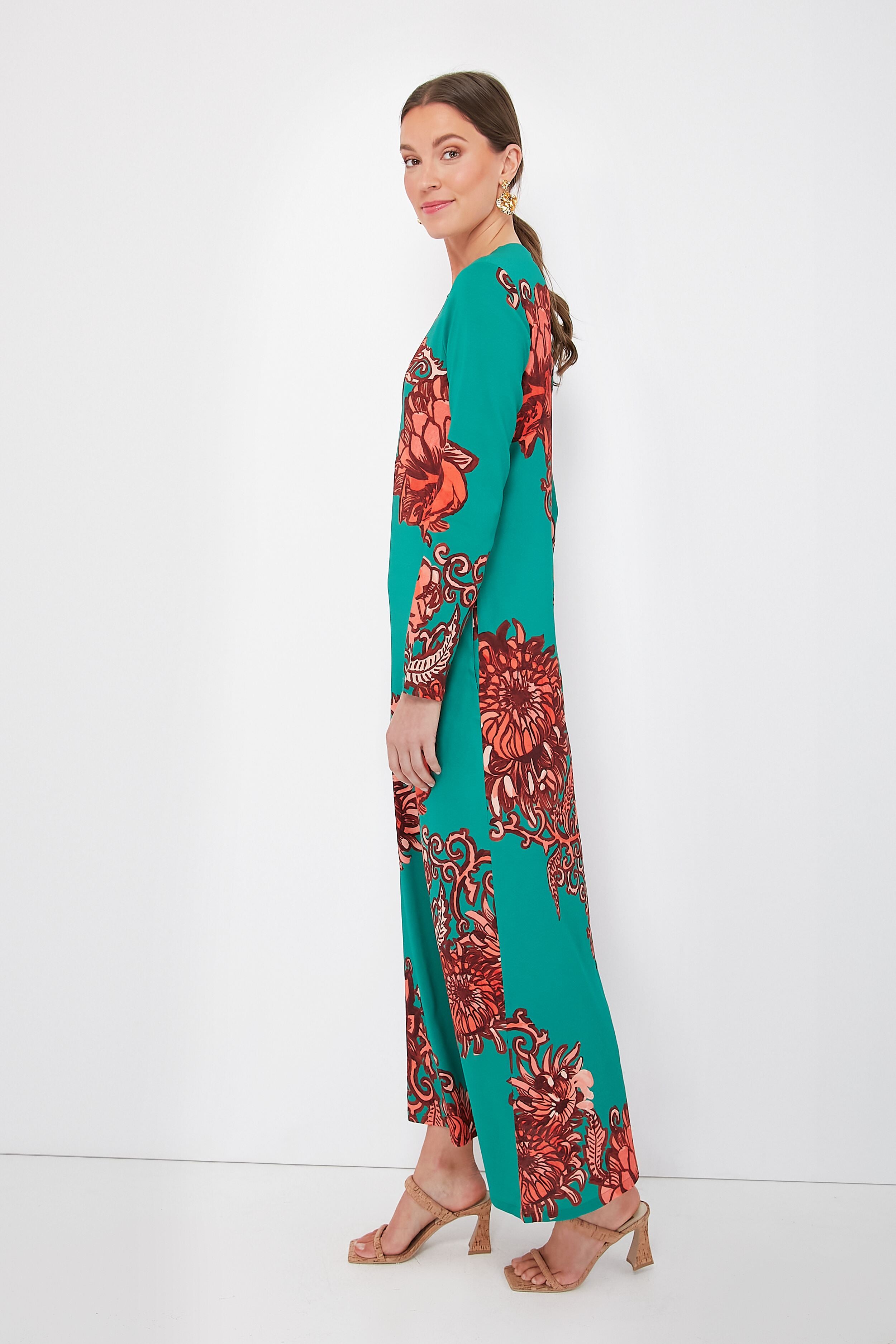 Anemone Ghirlanda Long Sleeve Swing Dress-Get Girly