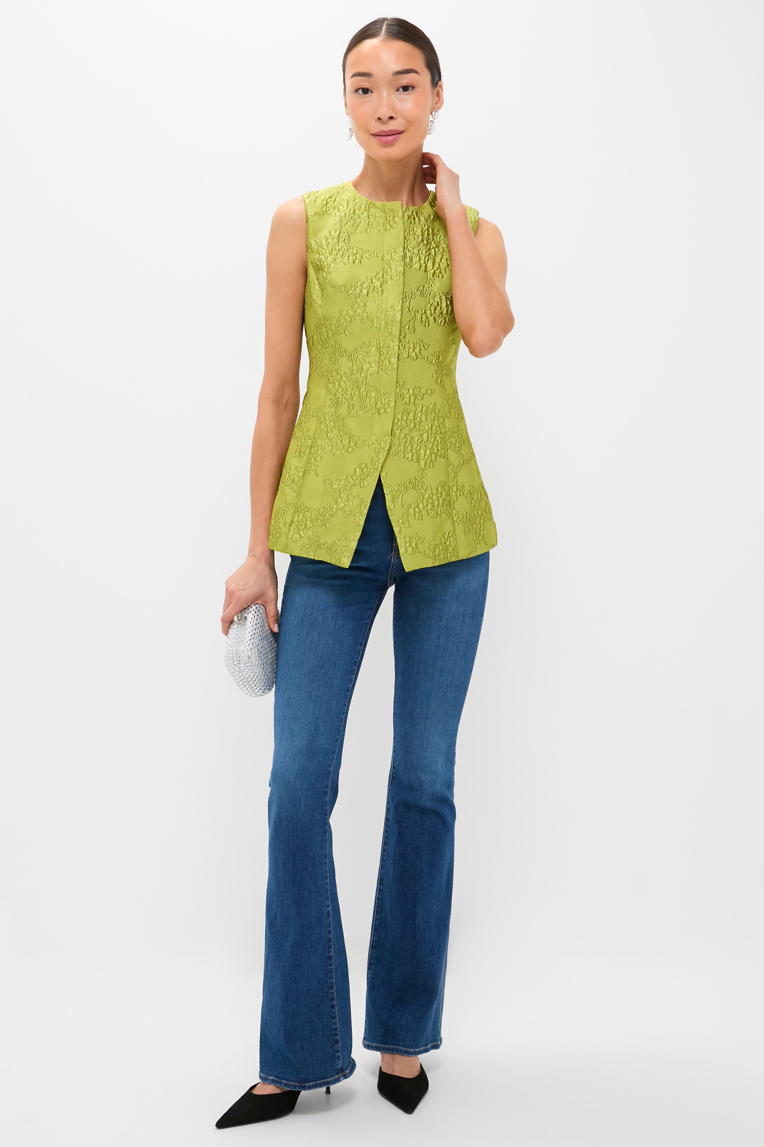 Brocade Metallic Duke Top-Get Girly