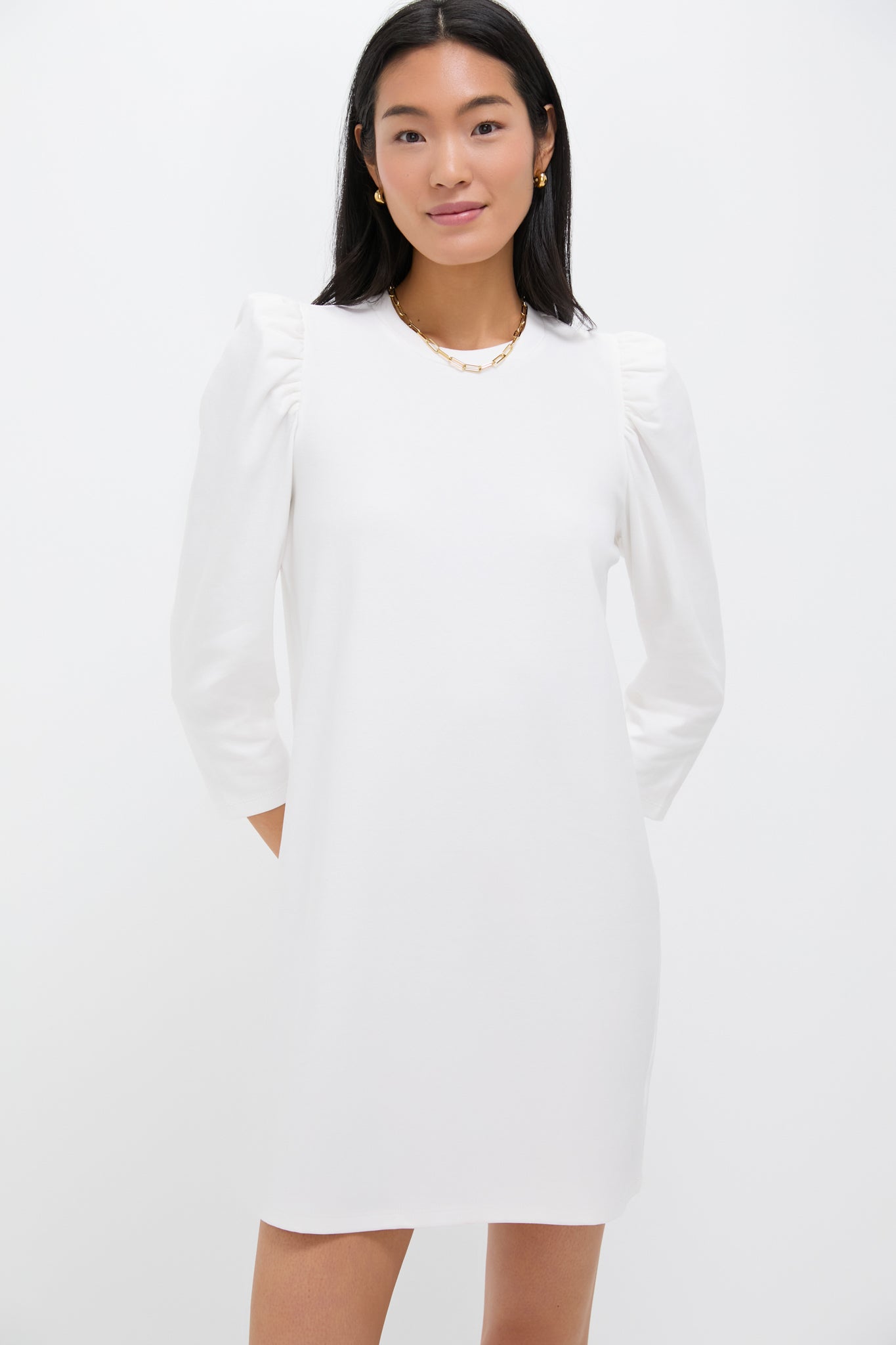 White Vesty Mini Dress-Get Girly