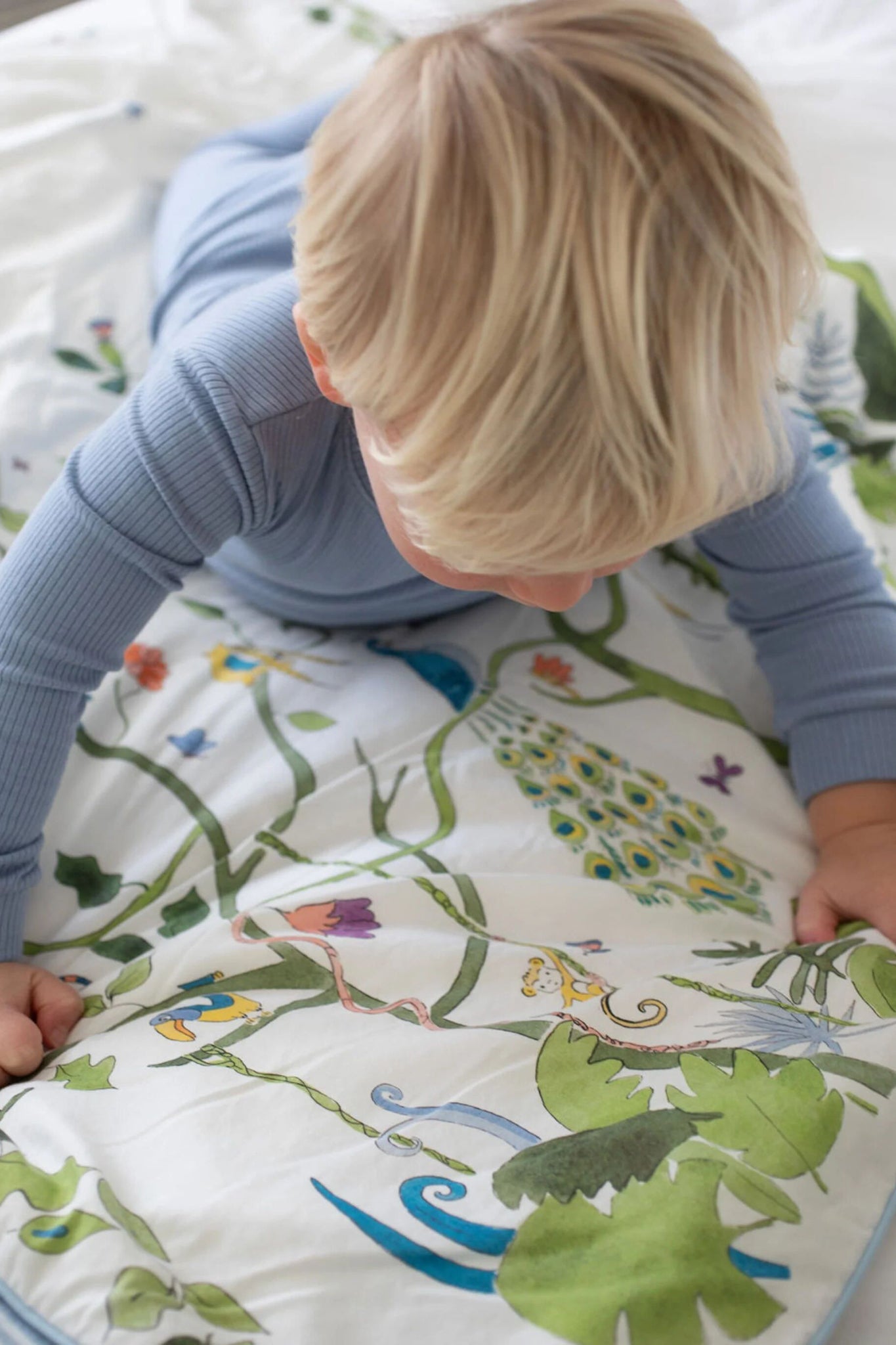 Tropical Placement Reversible Crib Quilt-Get Girly